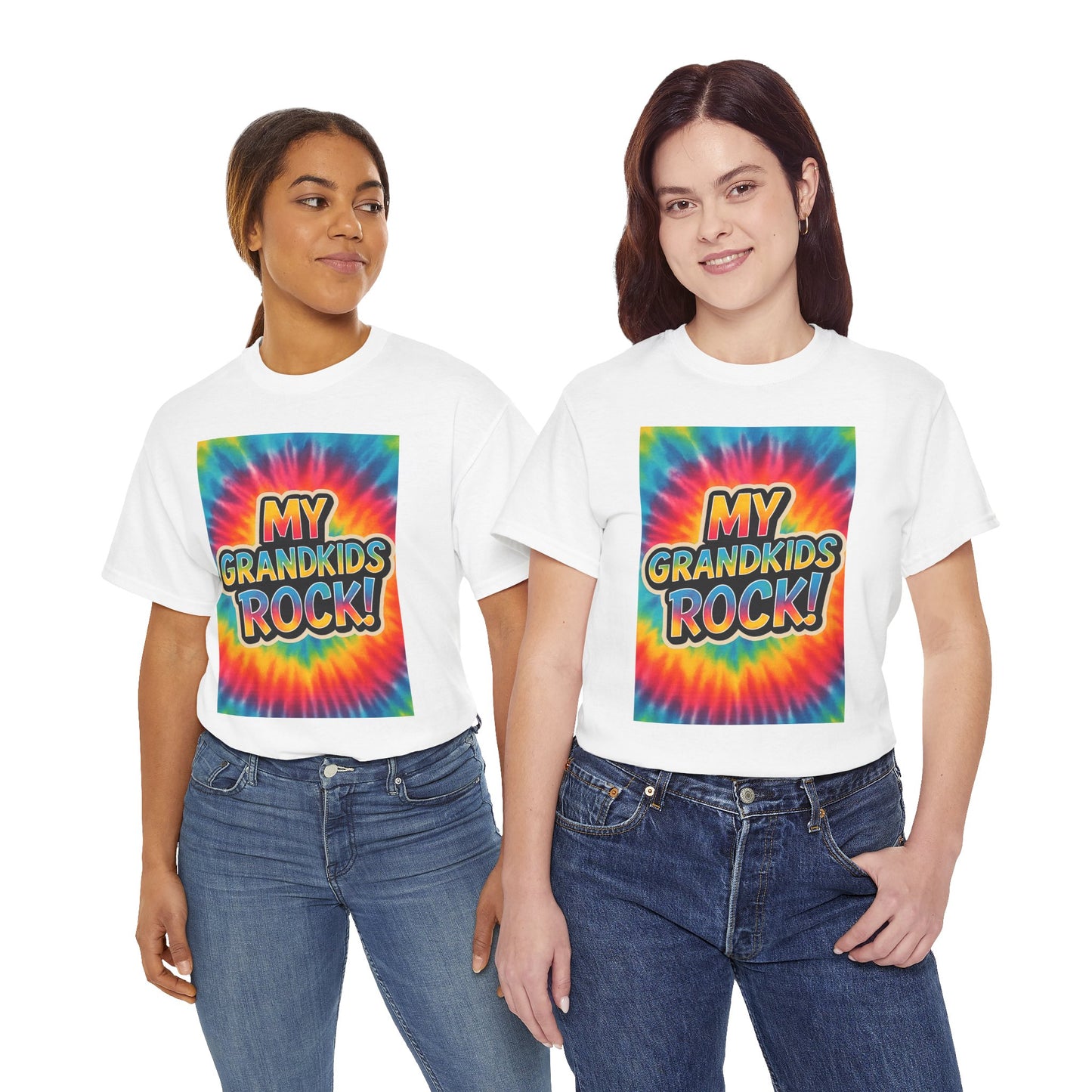 Colorful Tie-Dye Grandpa Tee, My Grandkids Rock Shirt, Family Gift, Casual Wear, Summer Style, Grandparents Day, Gifts for Men