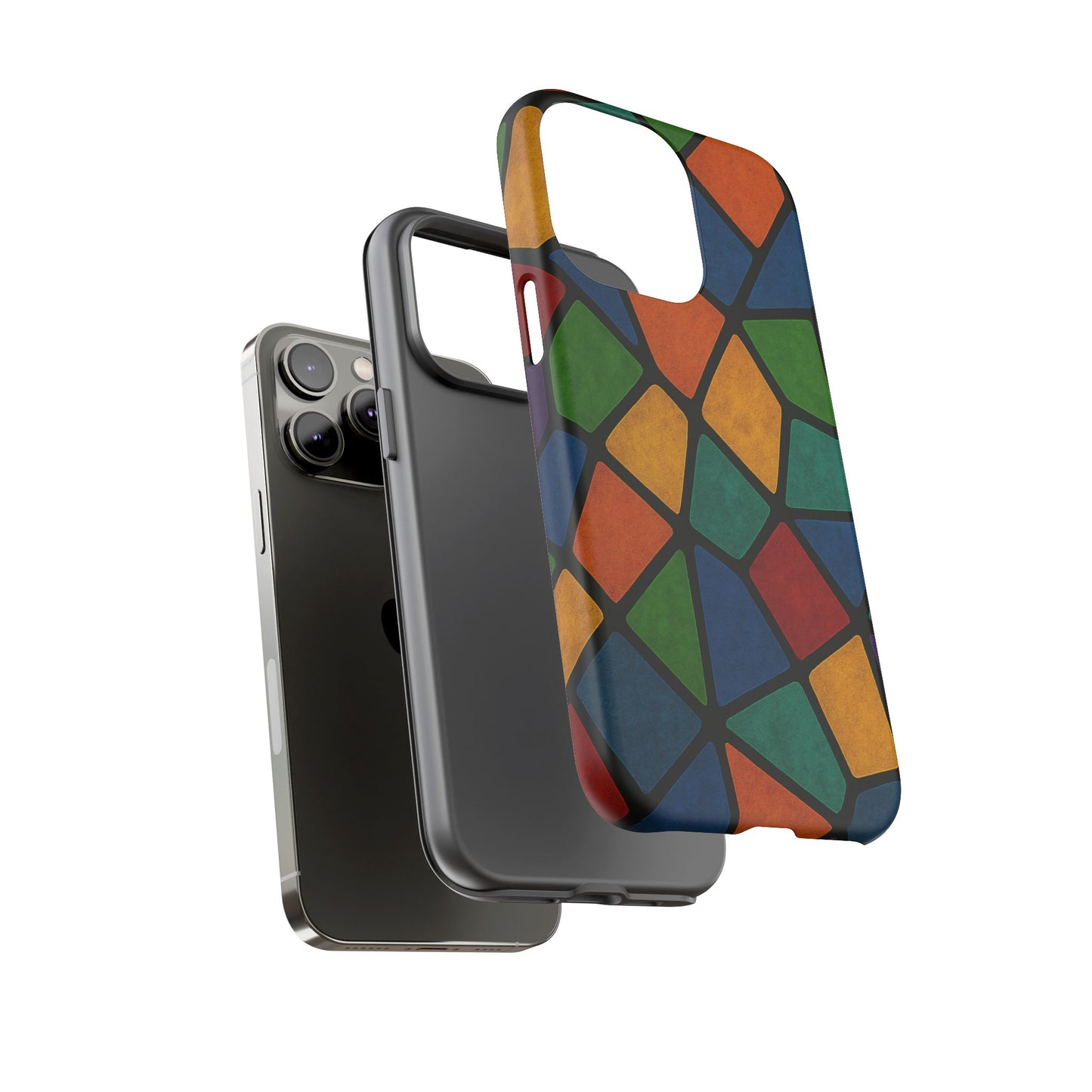 Colorful Mosaic Phone Case, Tough Cell Phone Cover, Vibrant Smartphone Protector, Unique Gift for Weddings, Birthday, Holidays