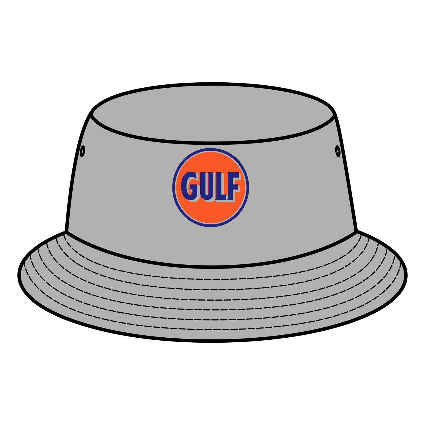 Gulf Logo Bucket Hat, Summer Accessory, Unisex Fashion, Beachwear, Casual Street Style, Gift for Him/Her