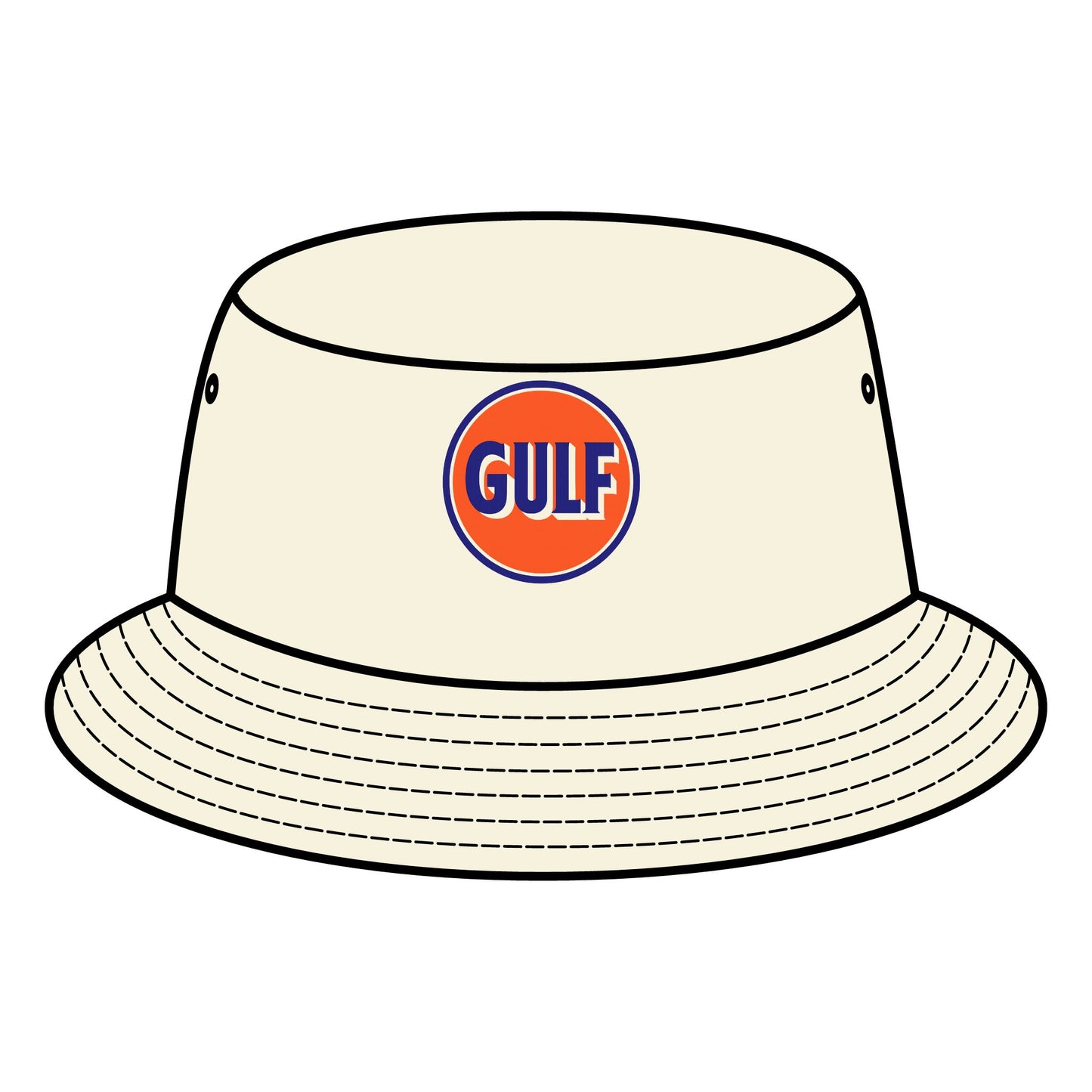 Gulf Logo Bucket Hat, Summer Accessory, Unisex Fashion, Beachwear, Casual Street Style, Gift for Him/Her