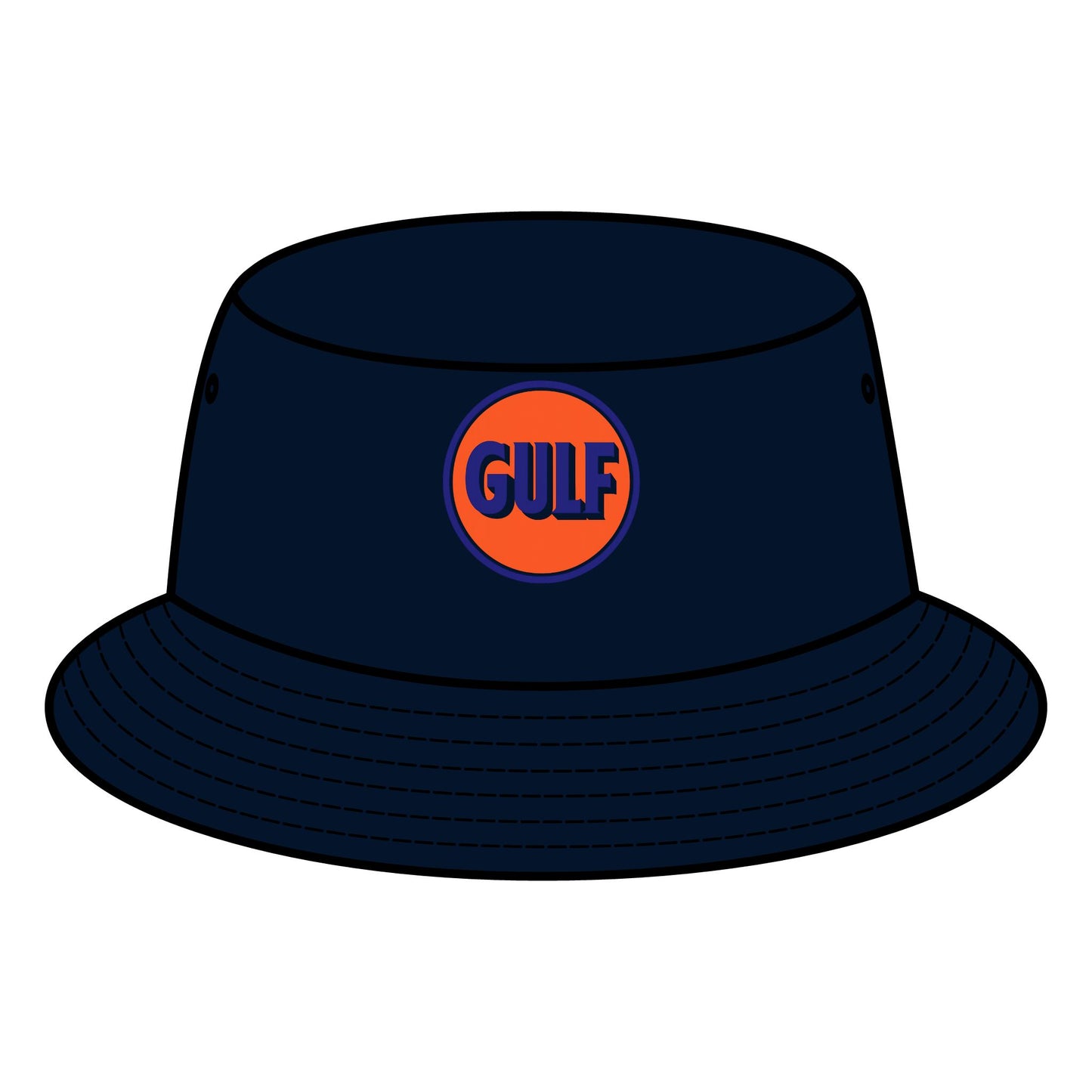 Gulf Logo Bucket Hat, Summer Accessory, Unisex Fashion, Beachwear, Casual Street Style, Gift for Him/Her