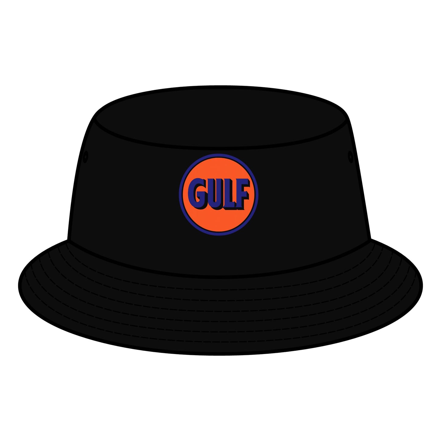 Gulf Logo Bucket Hat, Summer Accessory, Unisex Fashion, Beachwear, Casual Street Style, Gift for Him/Her