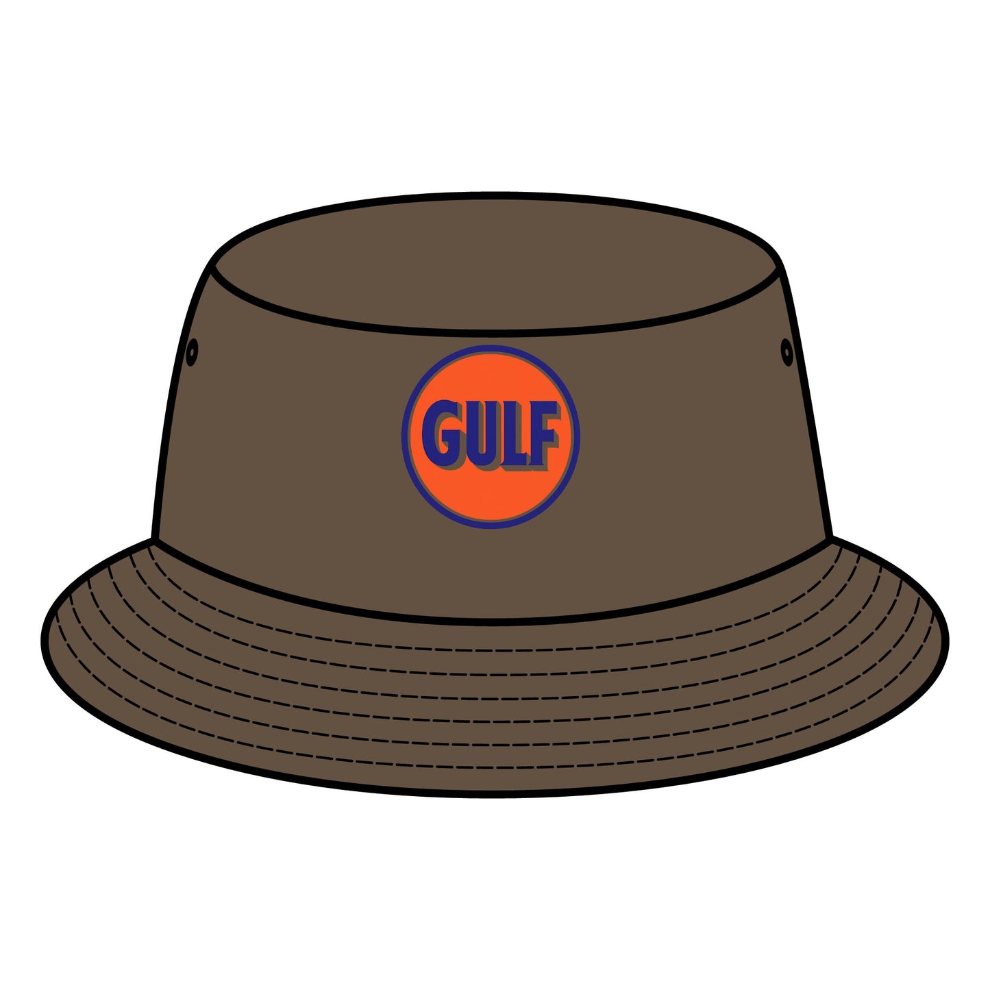Gulf Logo Bucket Hat, Summer Accessory, Unisex Fashion, Beachwear, Casual Street Style, Gift for Him/Her