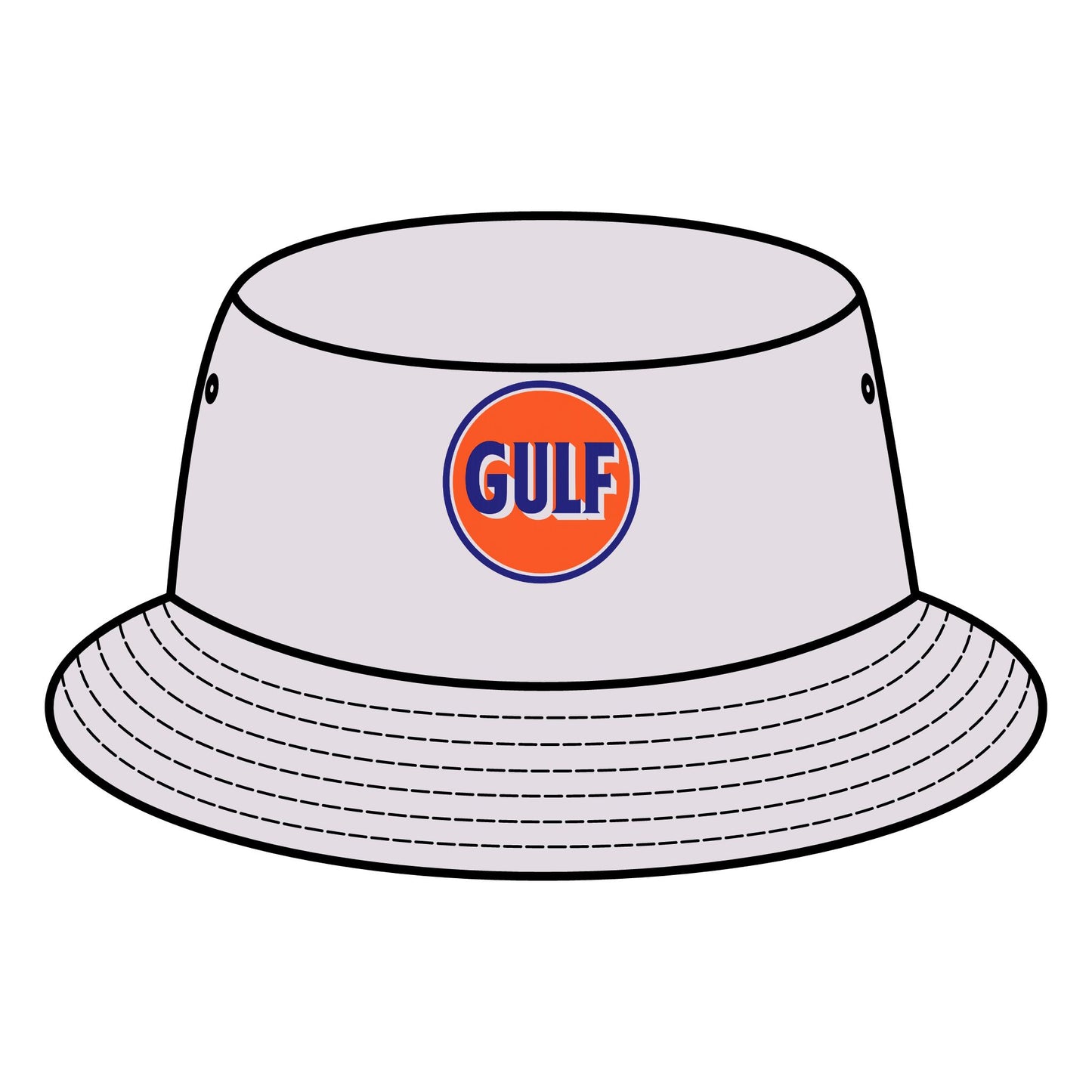 Gulf Logo Bucket Hat, Summer Accessory, Unisex Fashion, Beachwear, Casual Street Style, Gift for Him/Her