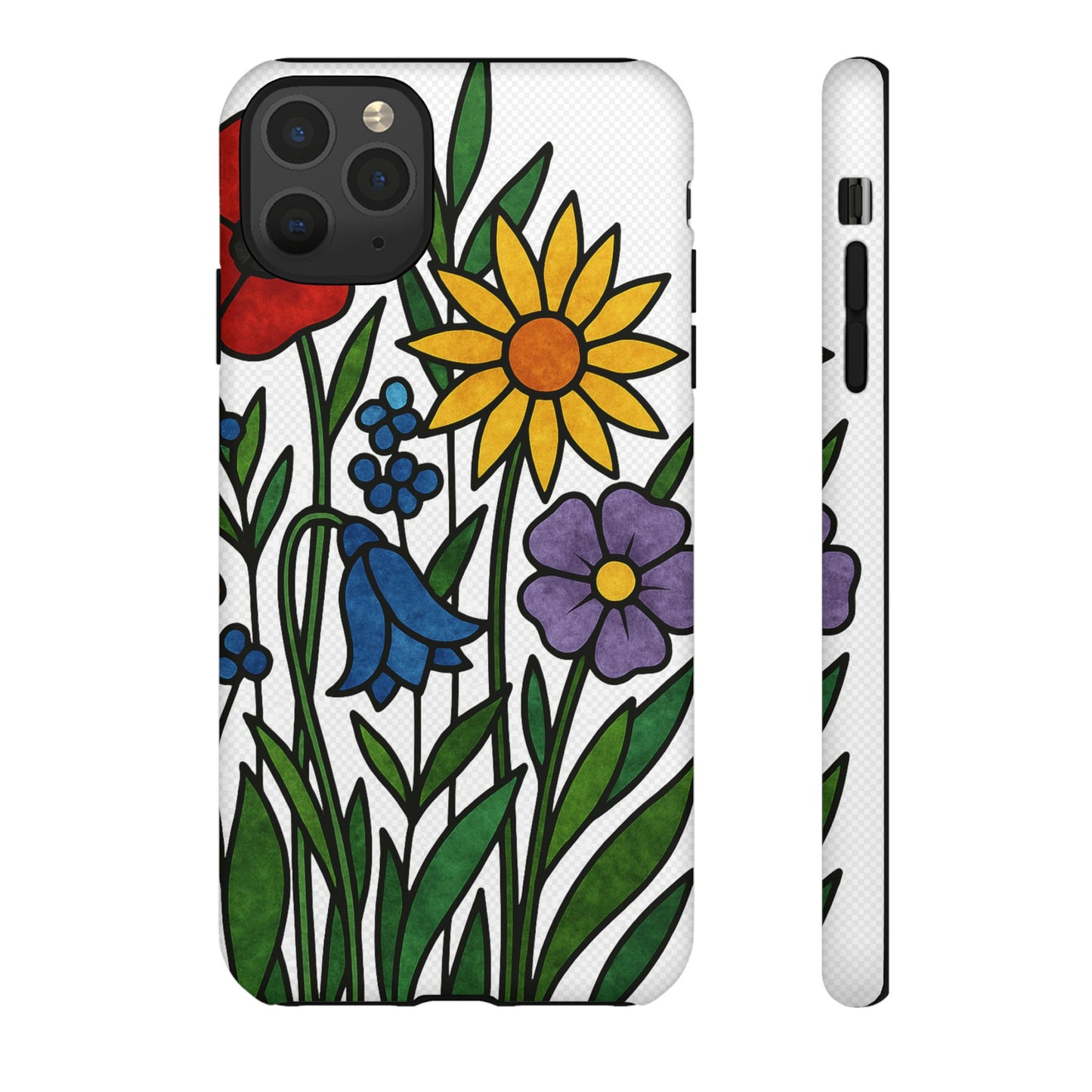 Floral Phone Case, Vibrant Flower Design, Tough Protection, Gift for Nature Lovers, Spring Decor