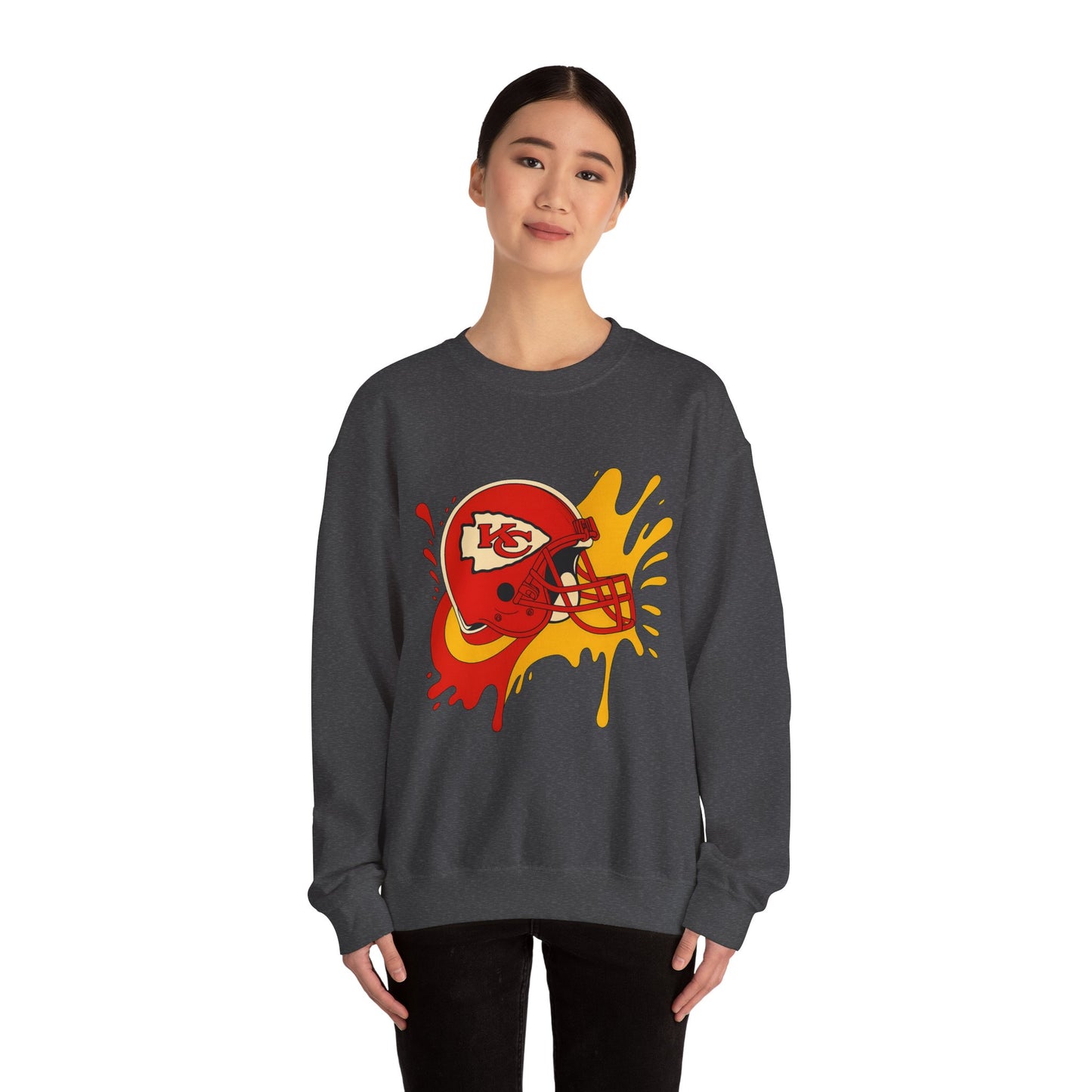 Kansas City Football Sweatshirt, Cozy Game Day Crewneck, Unisex Sportswear, Perfect for Football Fans, Team Spirit Apparel, Holiday Gift