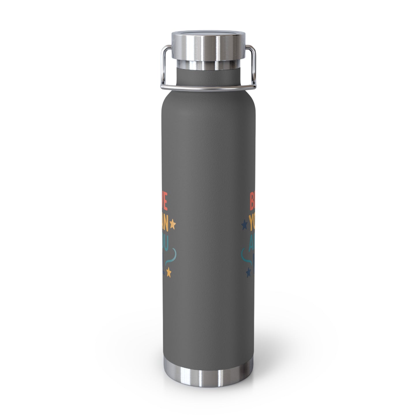 Inspirational Water Bottle, Motivational Travel Mug, Believe You Can Drinkware, Fitness Gifts, Personal Affirmation Bottle