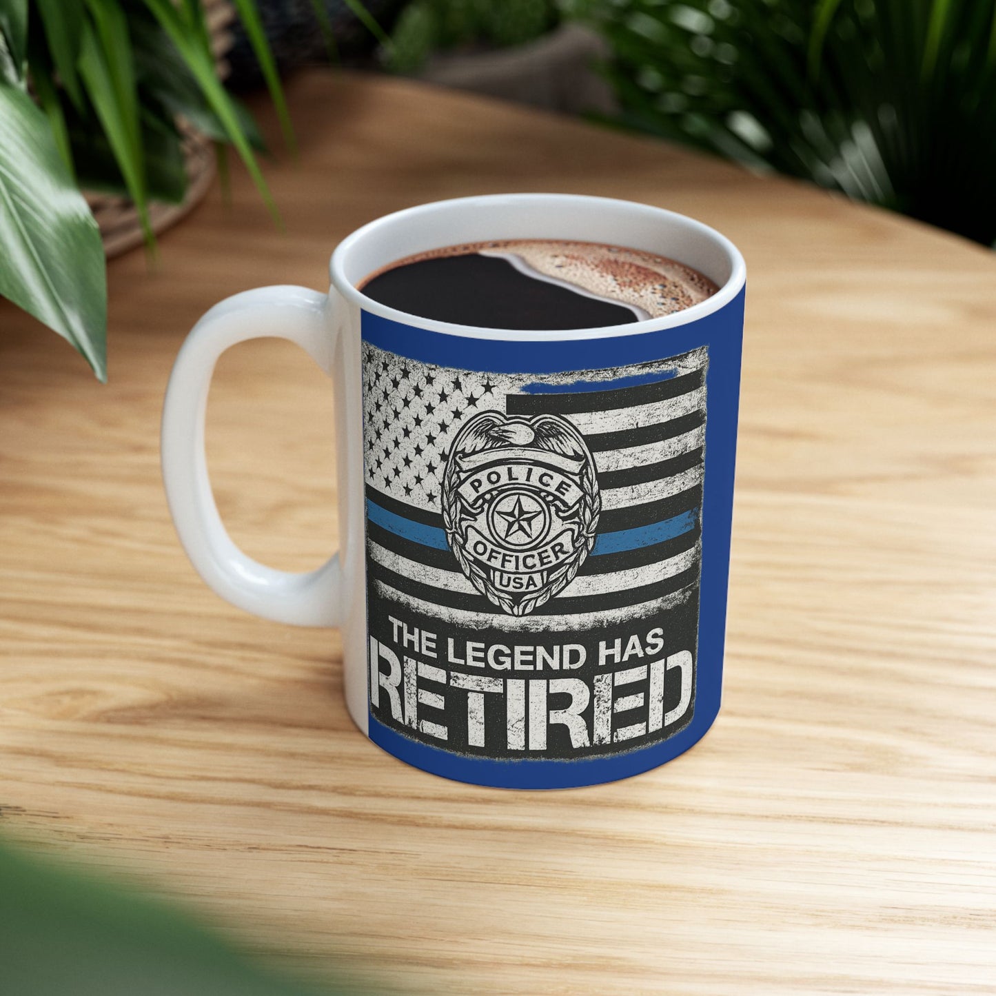 Thin Blue Line Ceramic Mug - Support Law Enforcement, Police Officer Gift, Blue Lives Matter, Patriotic Coffee Cup, Memorial Tribute