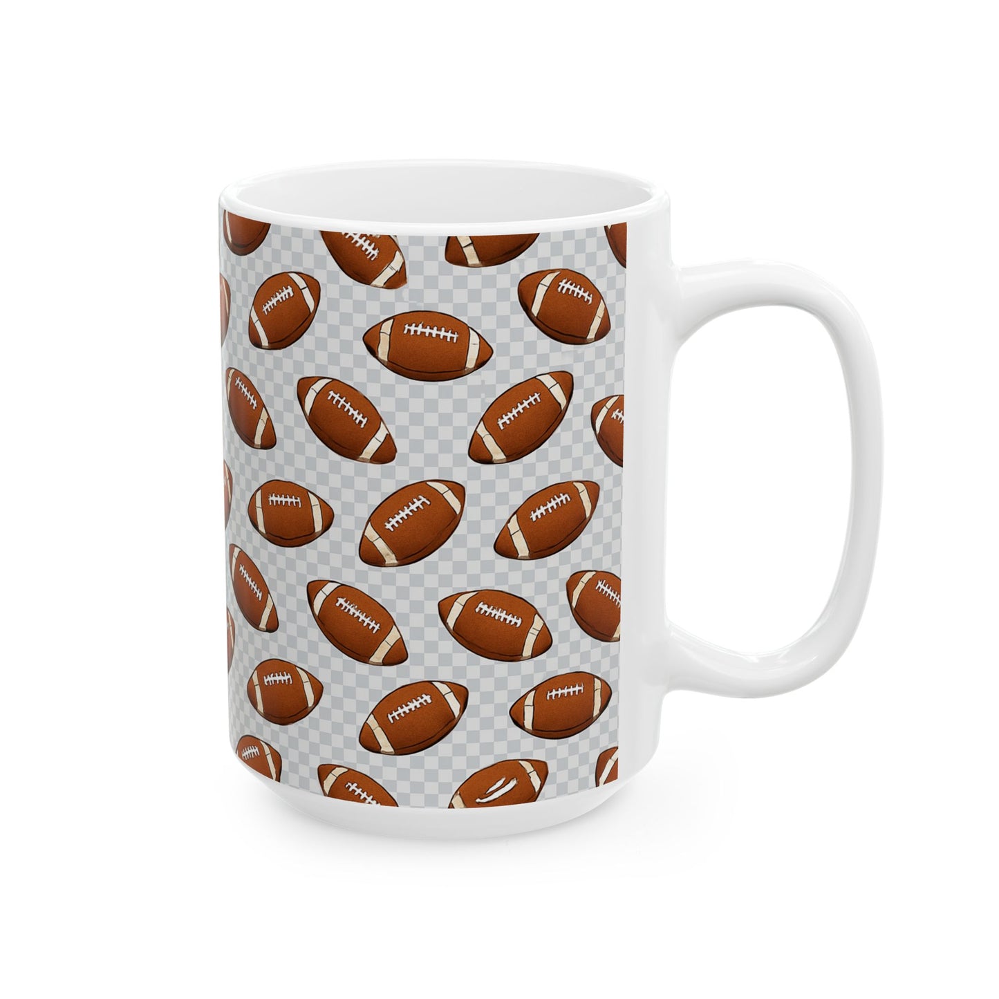 Football-Themed Ceramic Mug for Fans, Great for Game Days, Gifts for Football Lovers, Sports Enthusiasts, Tailgate Parties, 11oz or 15oz