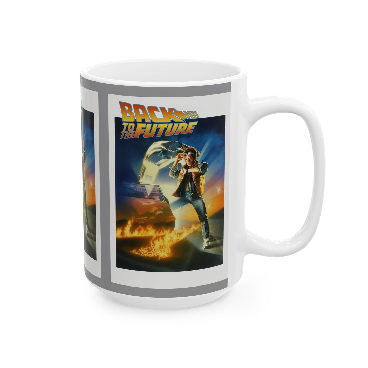Back to the Future Ceramic Mug, Movie Lover Gift, 80s Nostalgia Cup, Time Travel Collectible, Geeky Drinkware
