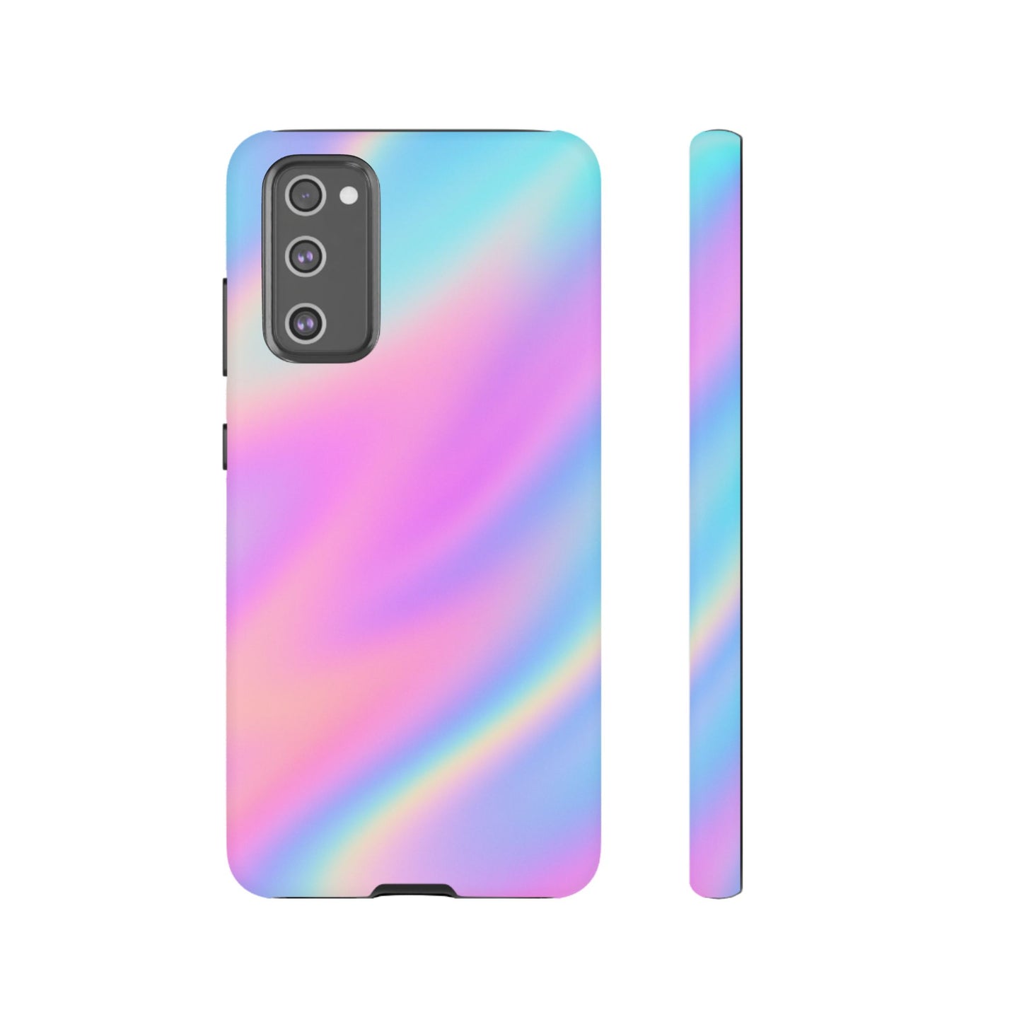 Colorful Holographic Phone Case, Tough Cases for iPhone, Trendy Phone Cover, Unique Gift for Her, Pastel Phone Accessory