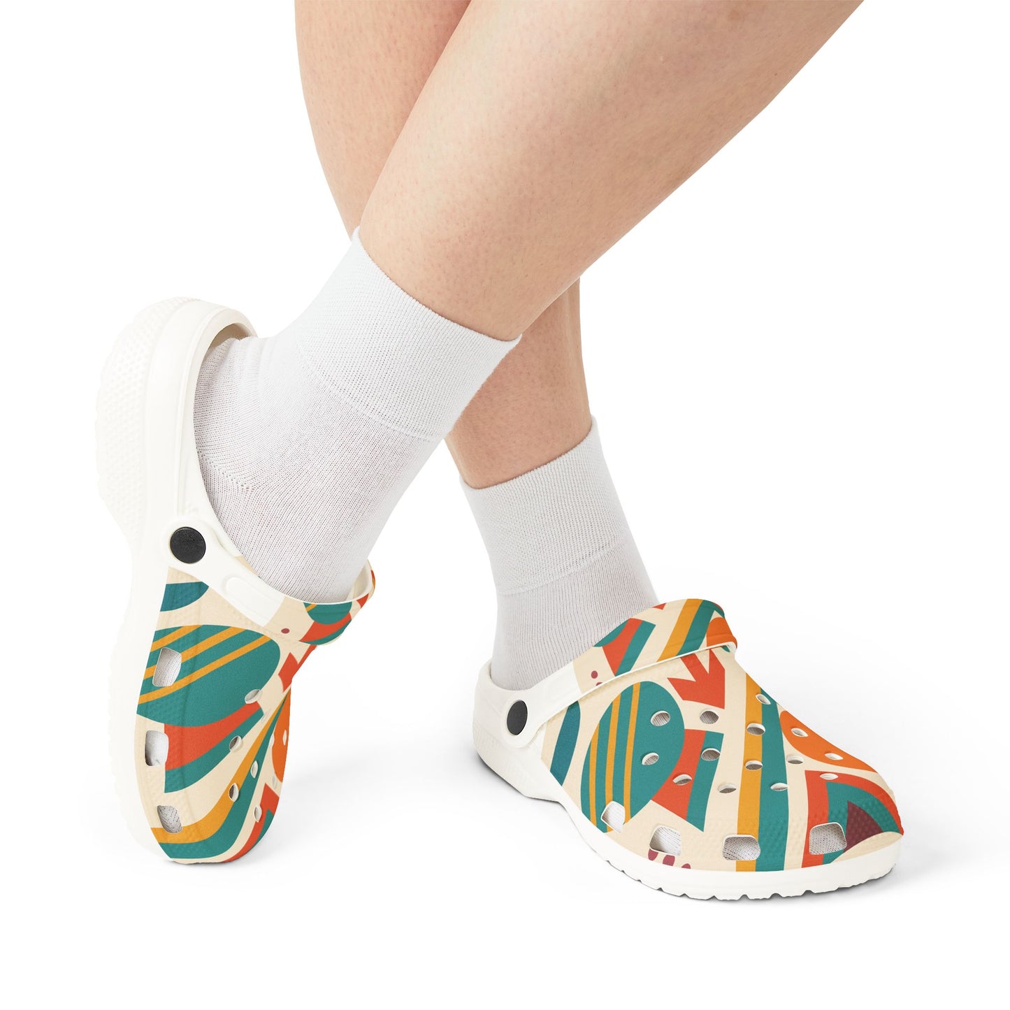Vibrant EVA Foam Rubber Clogs, Fun Slip-On Shoes, Colorful Patterned Footwear, Casual Summer Shoes, Unique Garden Clogs