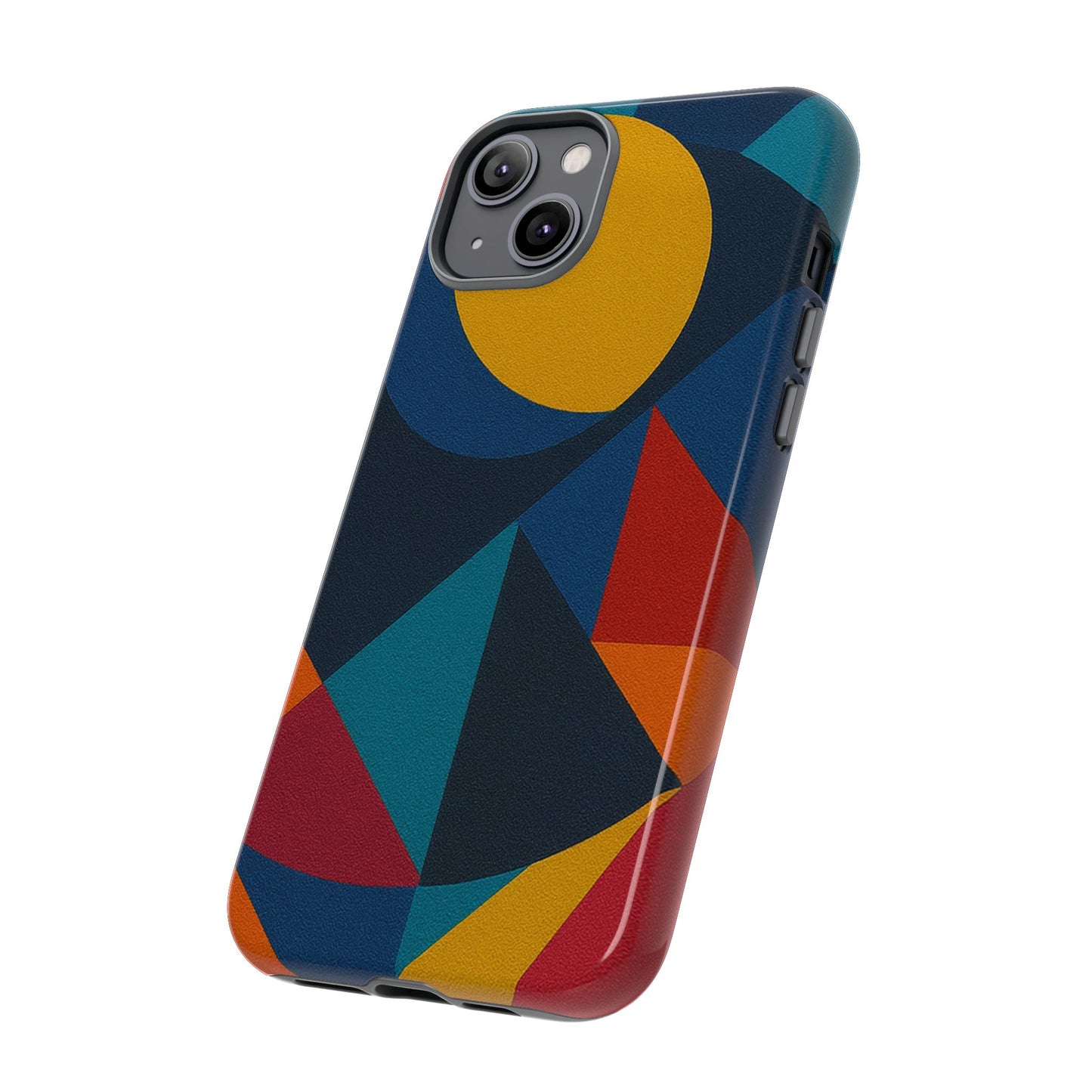 Vibrant Phone Case, Colorful Phone Cover, Geometric Design, Artistic Gift, Trendy Accessory, Vibrant Colors, Unique Design