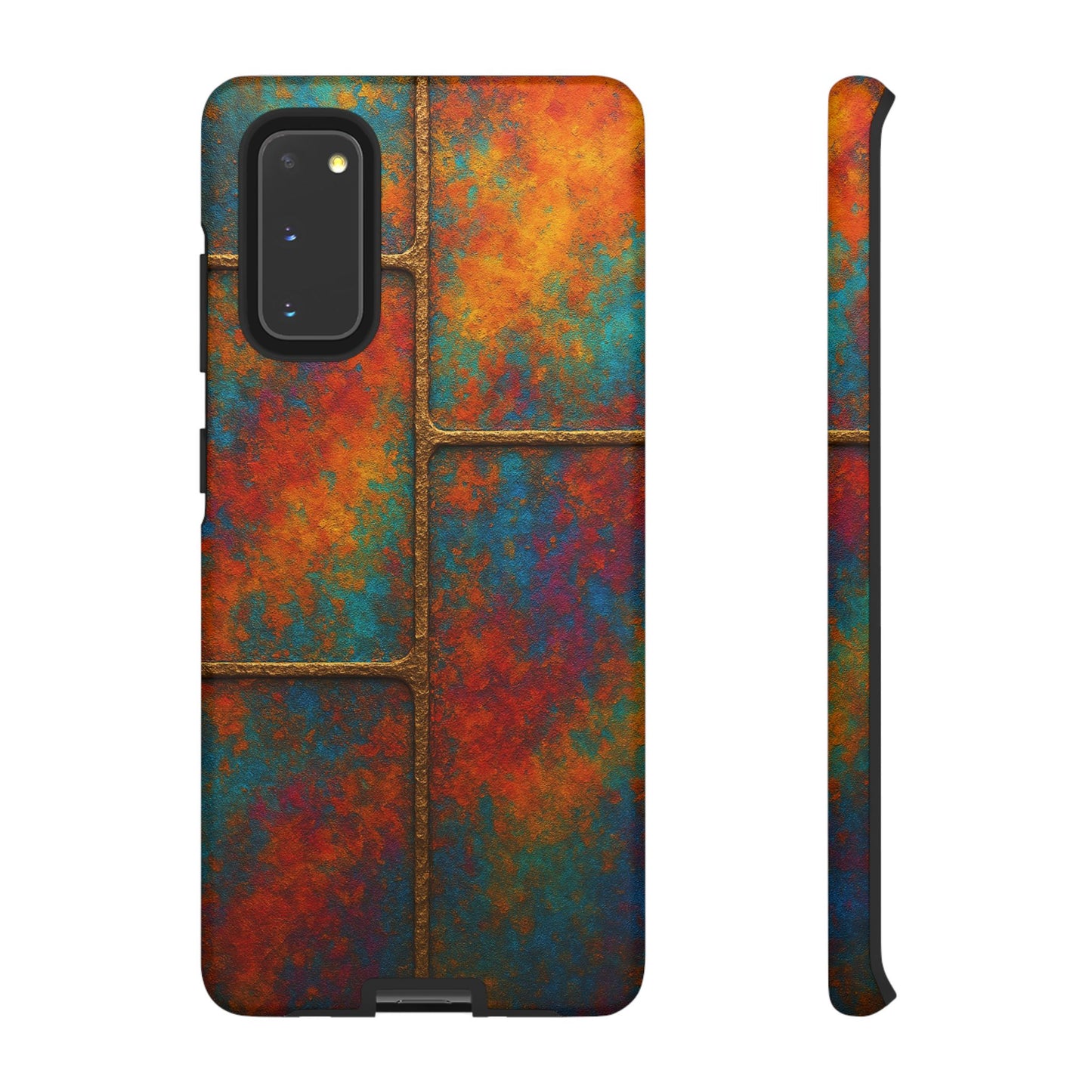 Colorful Textured Phone Case, Vibrant iPhone Cover, Tough Protective Shell, Unique Mobile Accessory, Artisan Phone Protection
