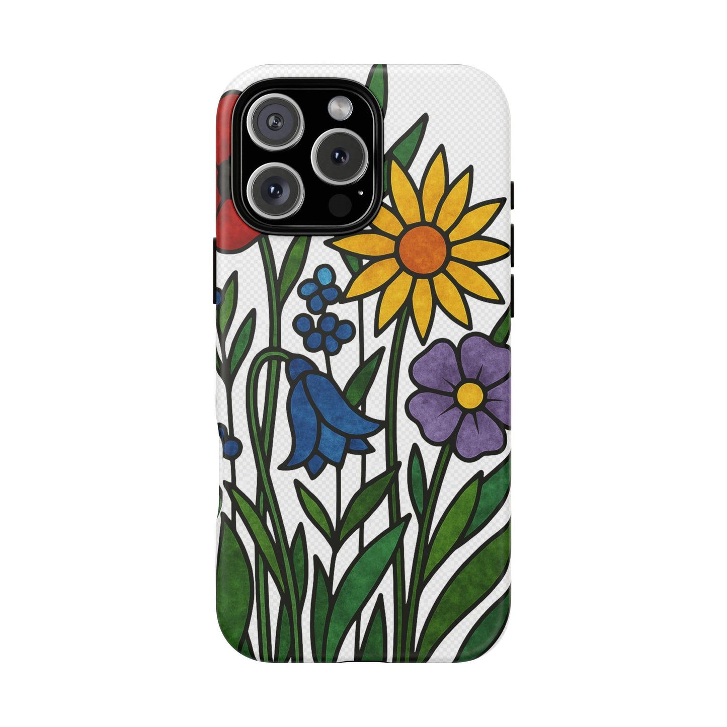 Floral Phone Case, Vibrant Flower Design, Tough Protection, Gift for Nature Lovers, Spring Decor