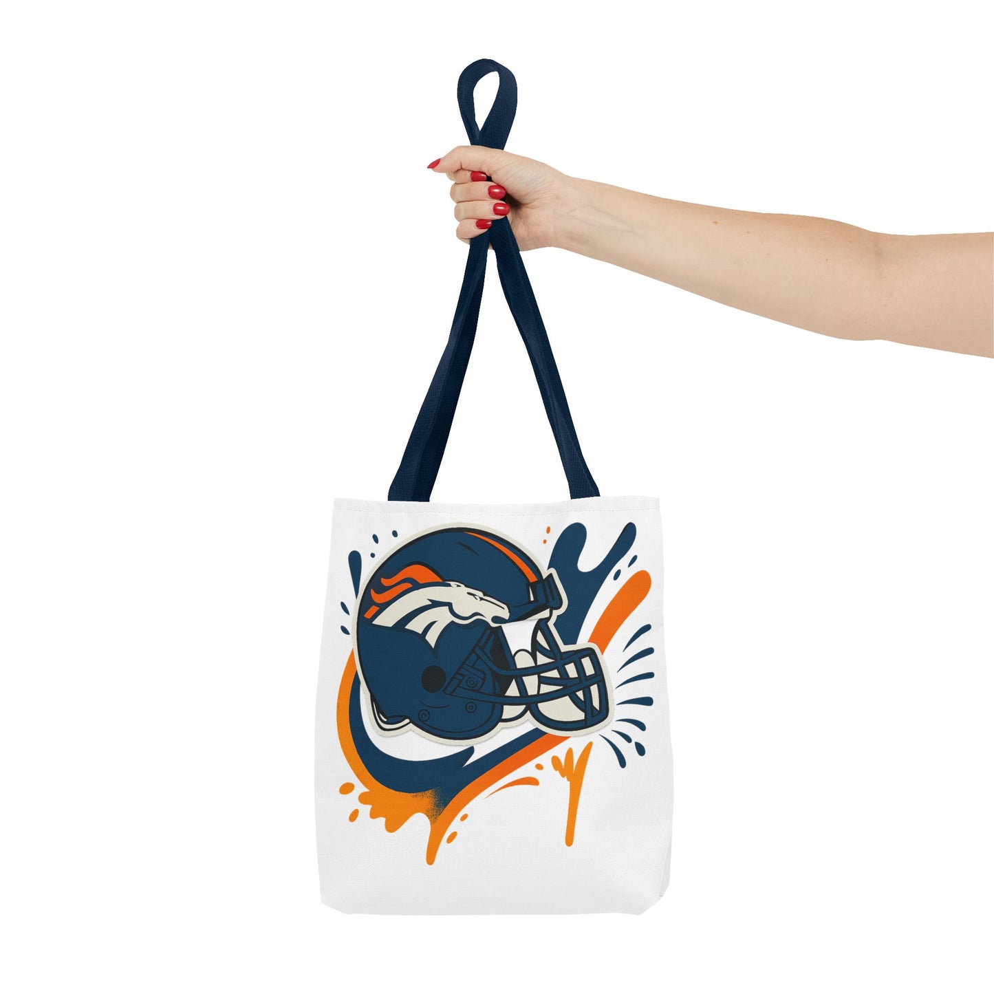 Denver Broncos Sports Tote Bag, Game Day Tote, Football Fan Gift, NFL Accessories, Team Spirit Bag, AOP Design