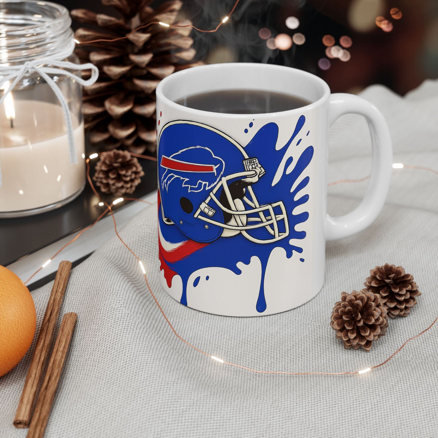 Buffalo Bills Ceramic Mug, Perfect for Game Day, Sports Fan Gift, 11oz & 15oz Sizes, Tailgating, Football Season