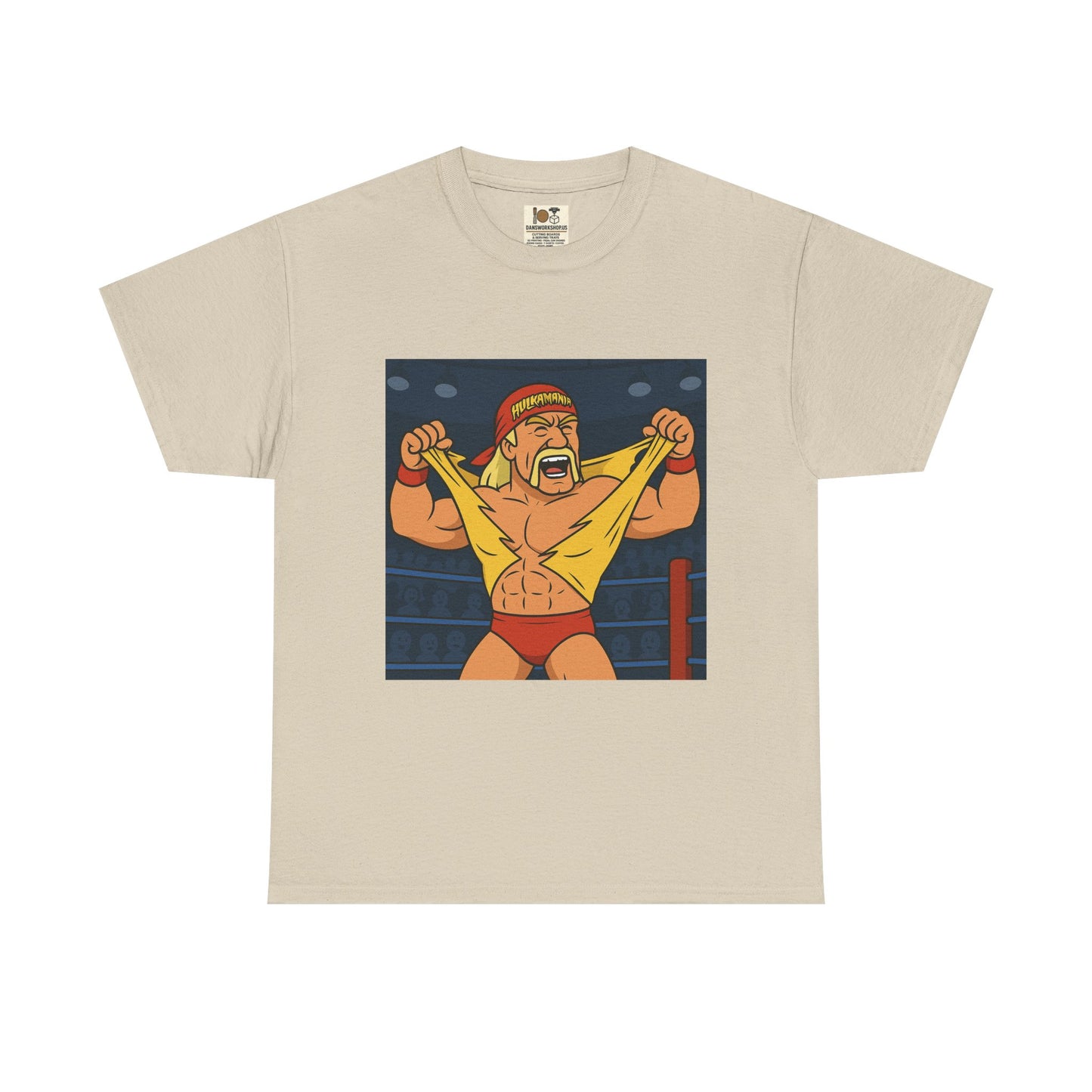 Vintage Wrestling Tee, Unisex Heavy Cotton Tee, Retro Graphic T-Shirt, Gift for Fans, Casual Wear for Events, hulk hogan