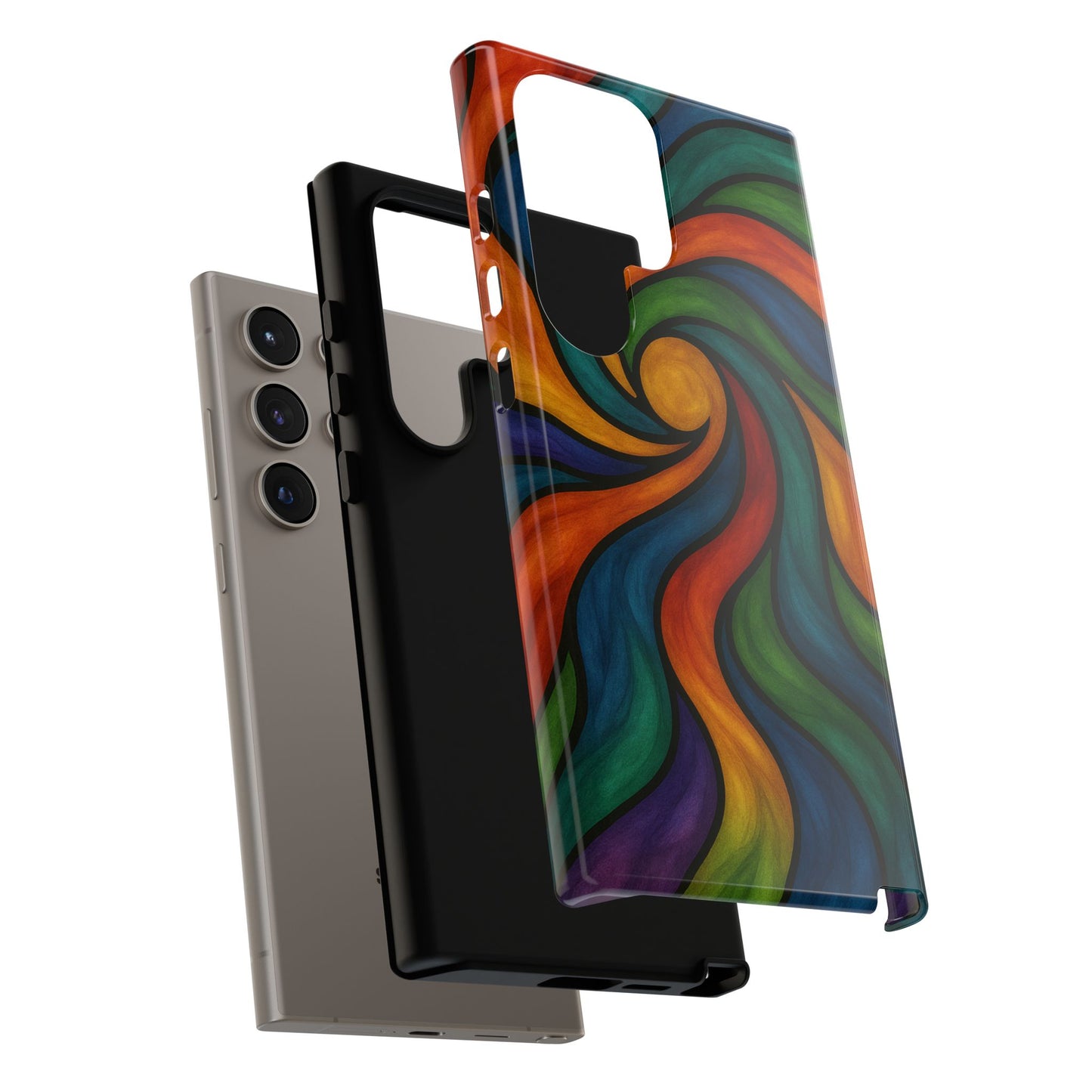 Colorful Swirl Phone Case | Tough Cases, Vibrant Design, Gift for Art Lovers, Funky Case, Unique Phone Accessories