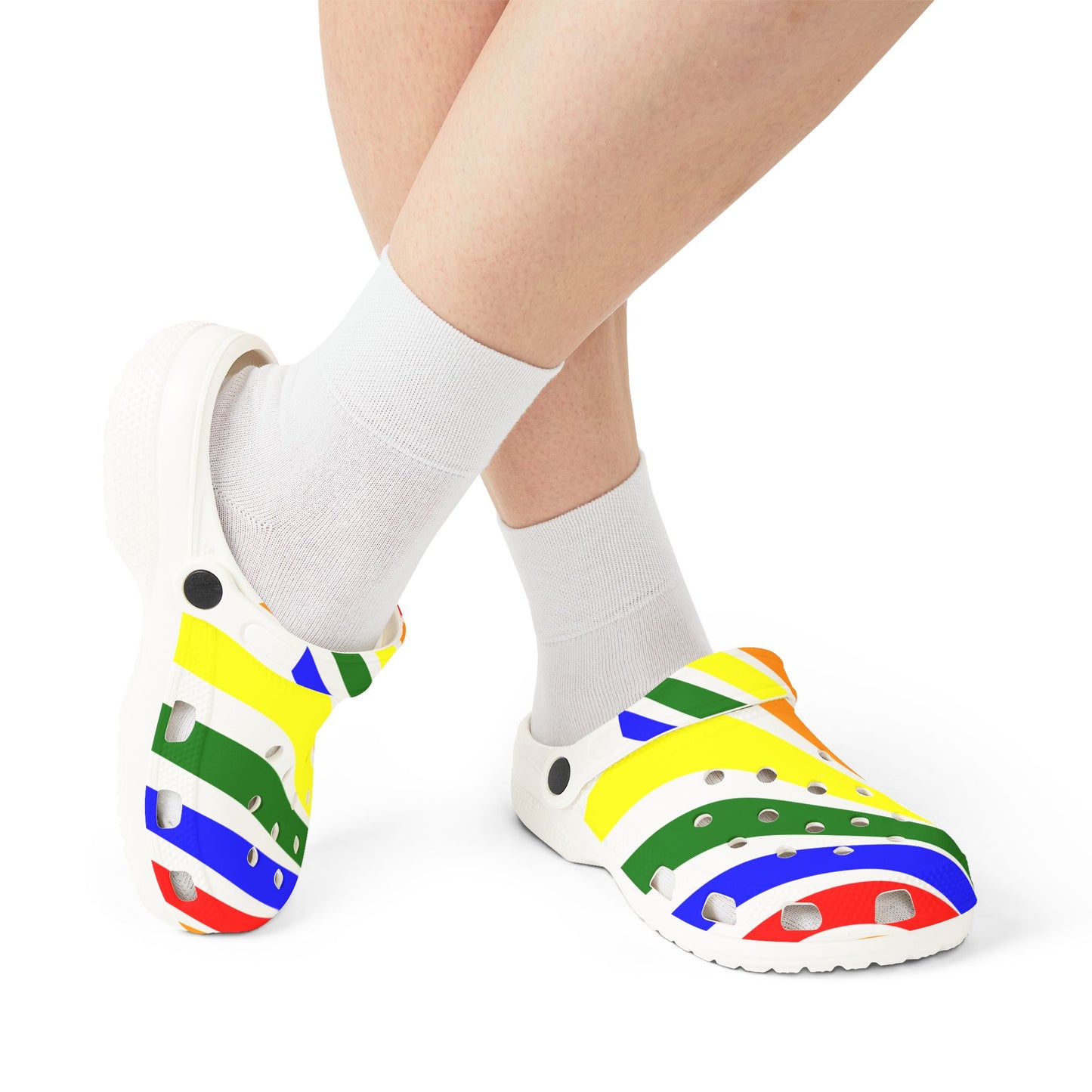 Colorful EVA Foam Shoes - Rainbow Slippers for Summer, Casual Footwear, Festival Shoes, Vibrant Indoor/Outdoor Clogs