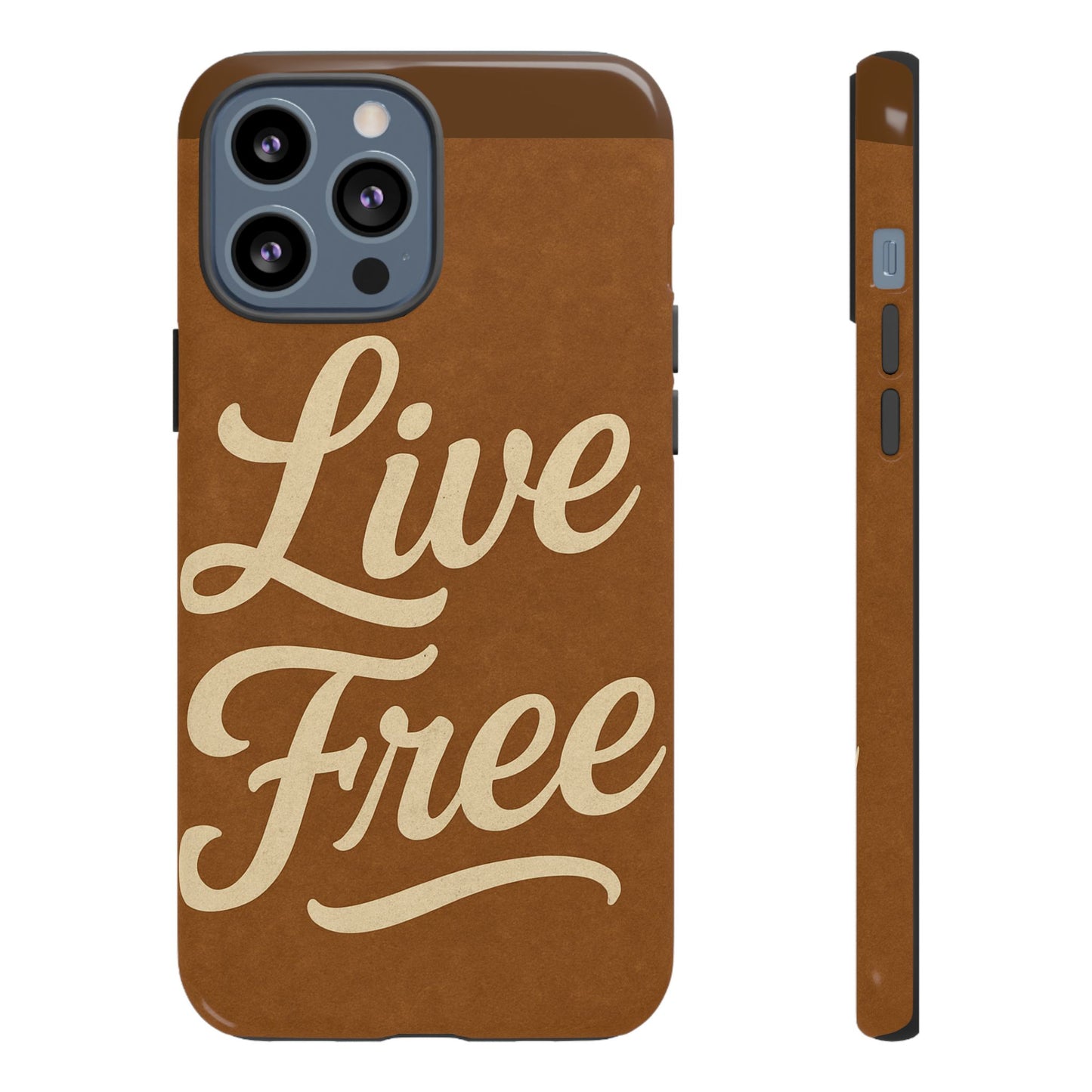 Live Free Phone Case, Tough Cases, Inspirational Phone Accessories, Gift for Adventurers, Customizable Design, Unique Tech Gifts