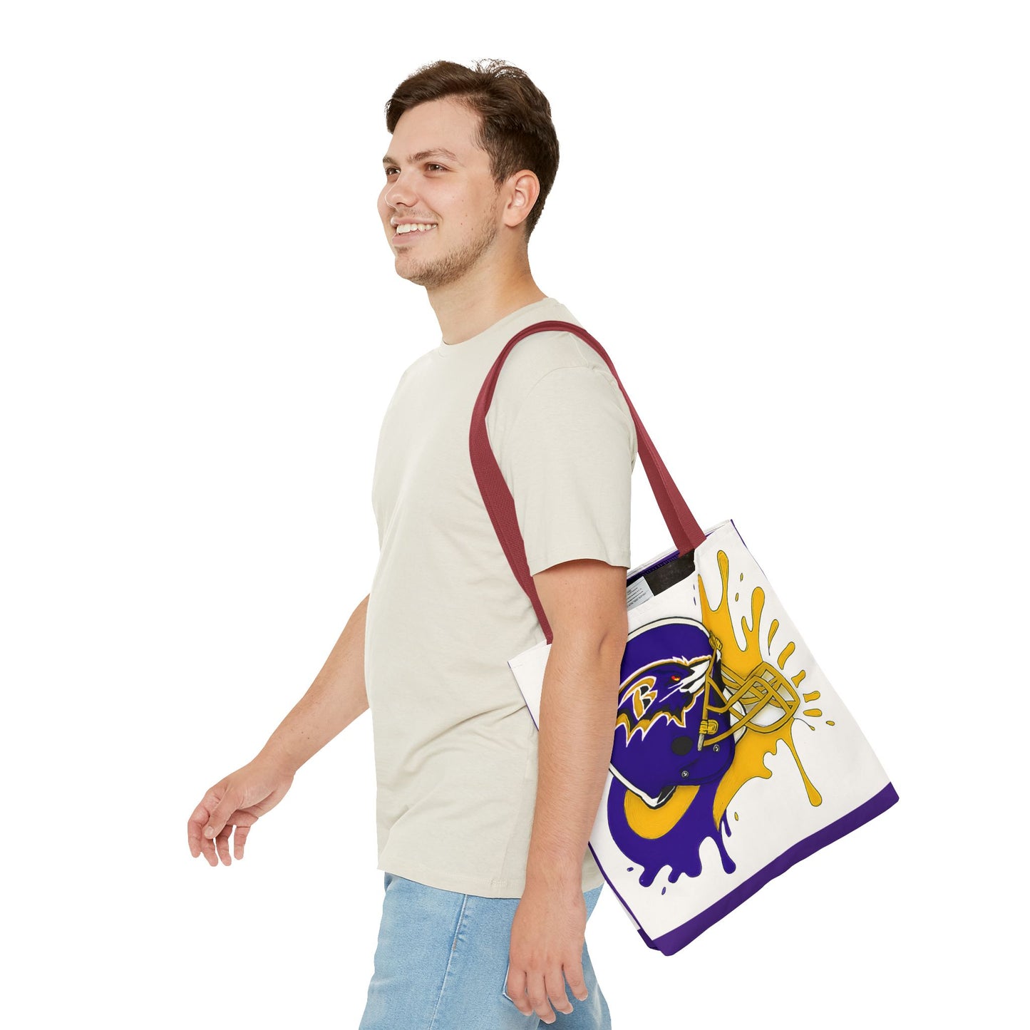 Bold Ravens-Inspired Tote Bag, Football Fan Gift, Sports Tote, Game Day Accessory, Team Spirit Bag, Unique Gift for Her