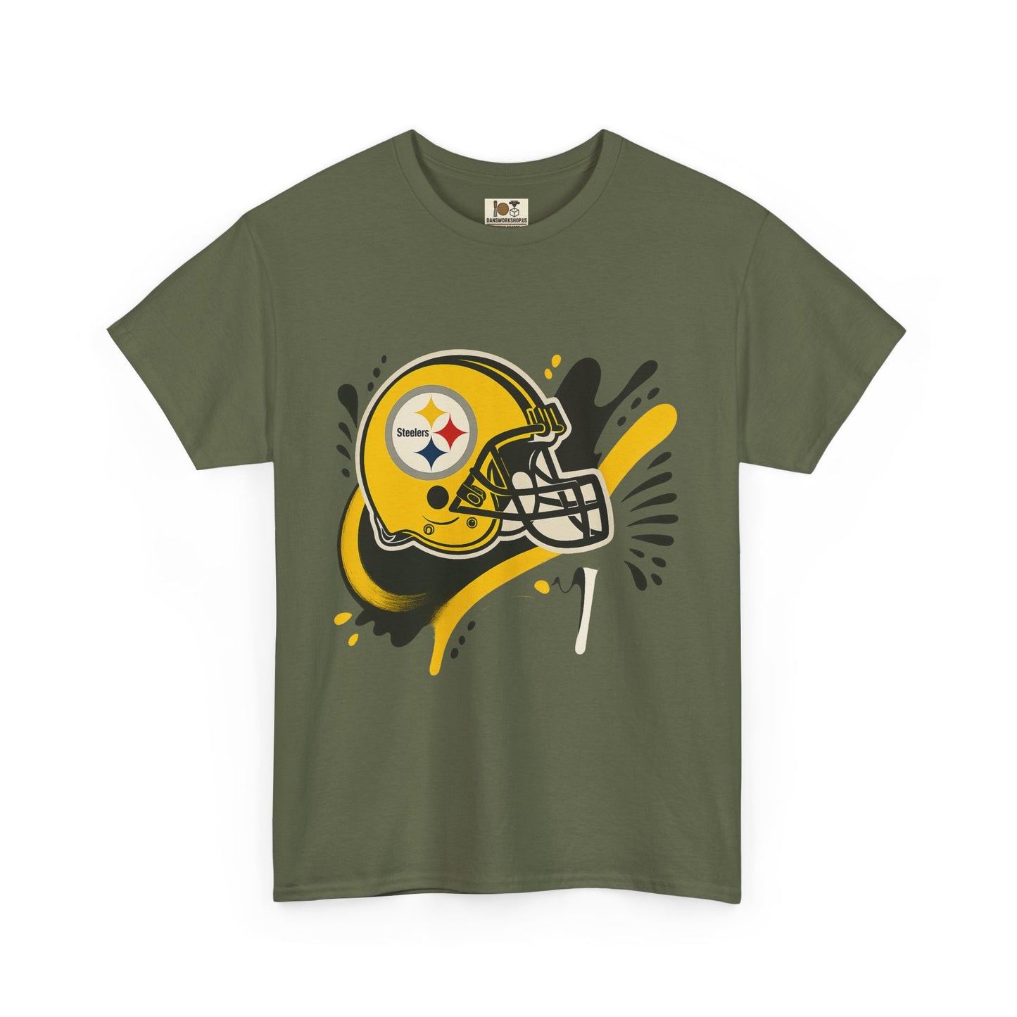 Pittsburgh Steelers Inspired Unisex Heavy Cotton Tee, Sports Fan T-Shirt, Game Day Apparel, Gift for Him/Her, Football Season Style