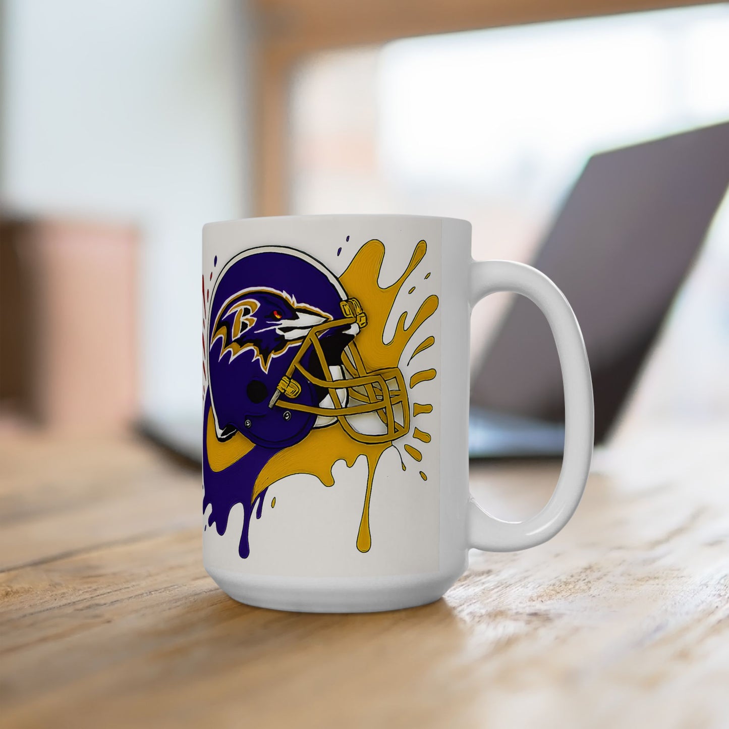 Bold NFL Ceramic Mug with Team Colors, Perfect for Game Day, Gifts for Football Fans, Sports Enthusiasts, Tailgate Parties, Collectibles