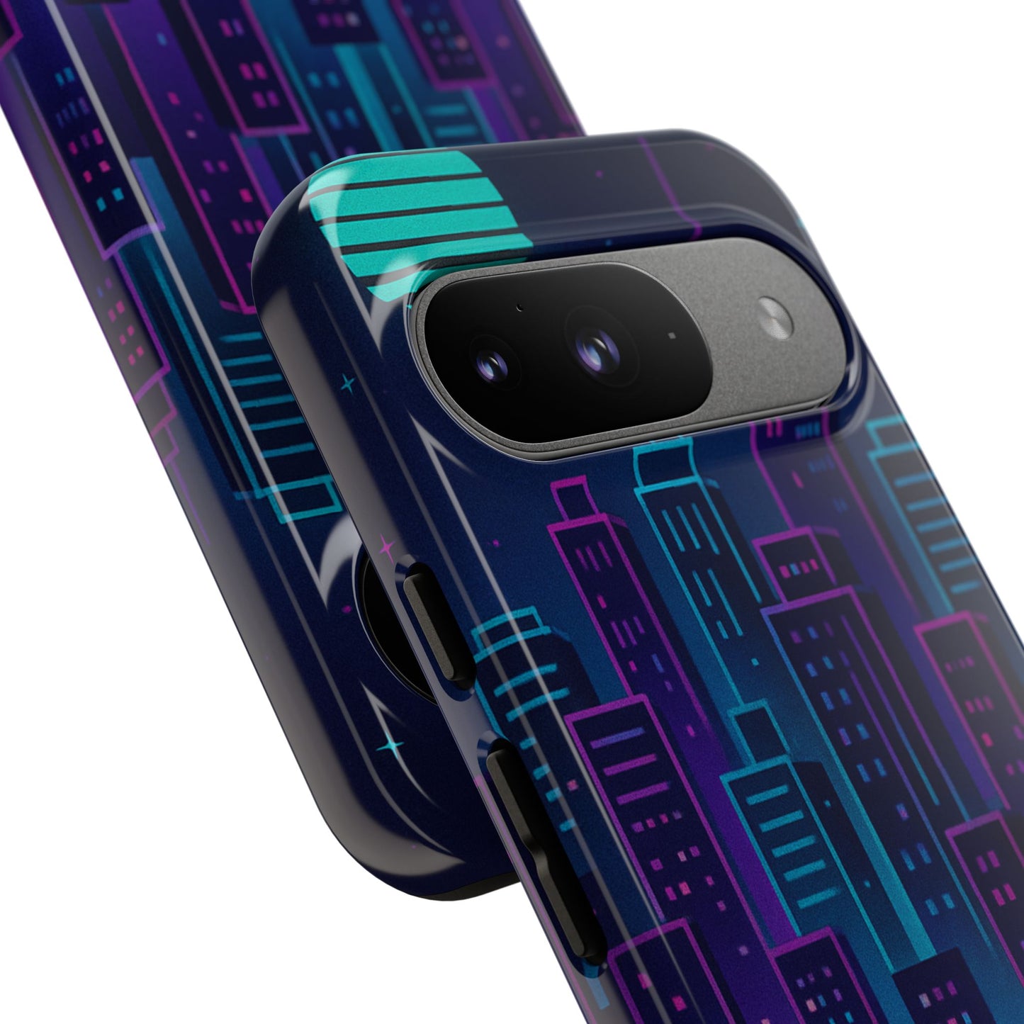 Cityscape Phone Case, Tough Cases, Urban Style, Nighttime Vibe, Phone Cover, Gift for City Lovers, Modern Design