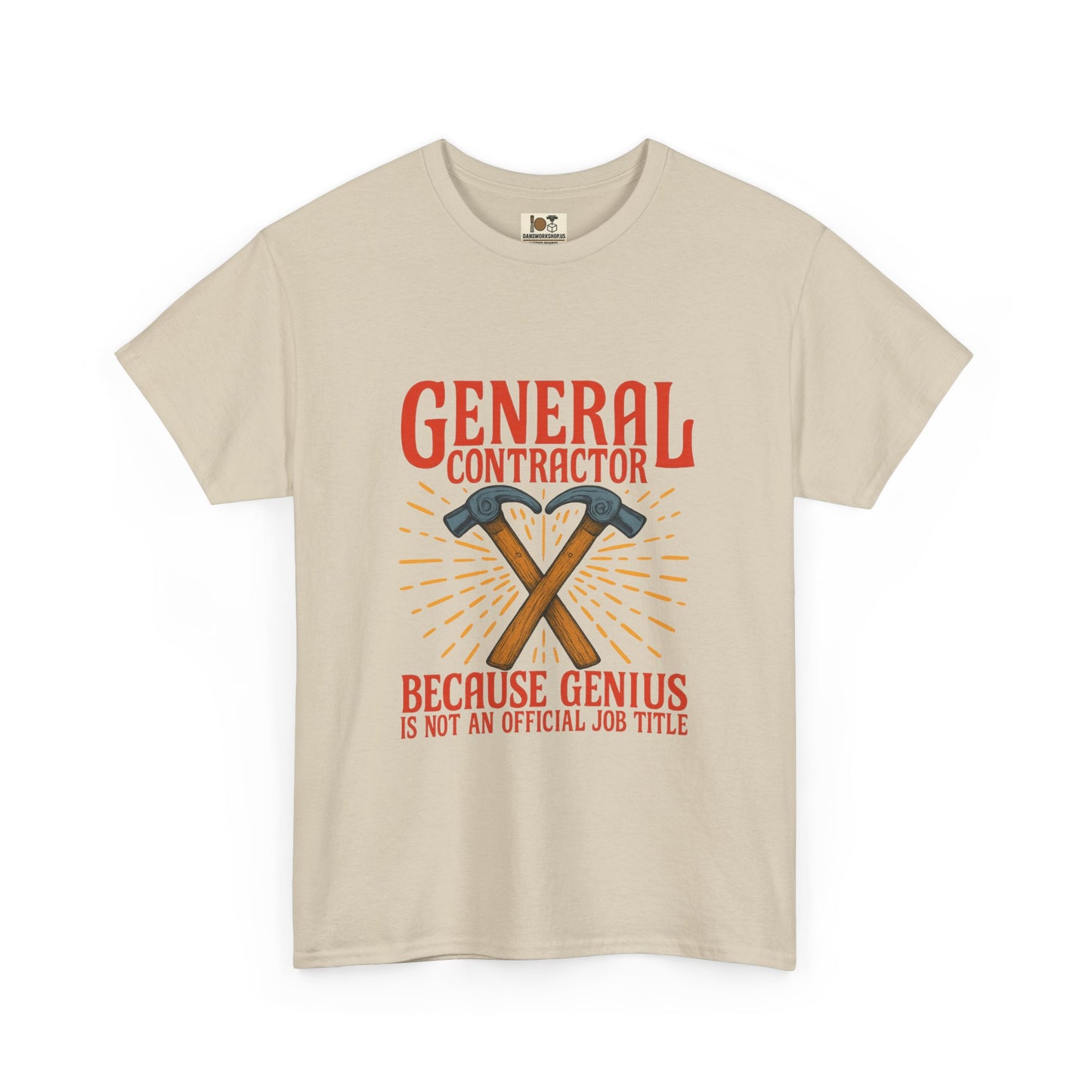 General Contractor Unisex Heavy Cotton Tee, Funny Construction Shirt, Gift for Builders, Workwear Tee, Casual Everyday Wear