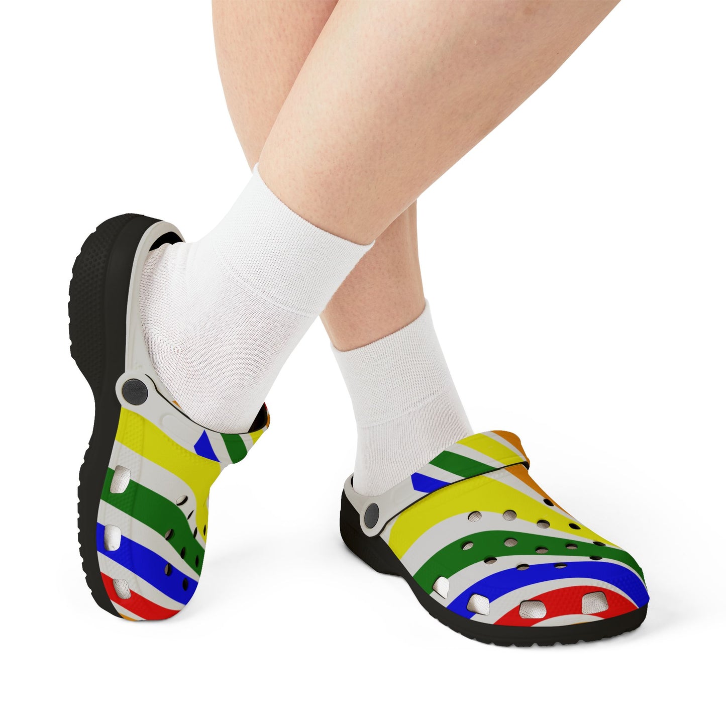 Colorful EVA Foam Shoes - Rainbow Slippers for Summer, Casual Footwear, Festival Shoes, Vibrant Indoor/Outdoor Clogs