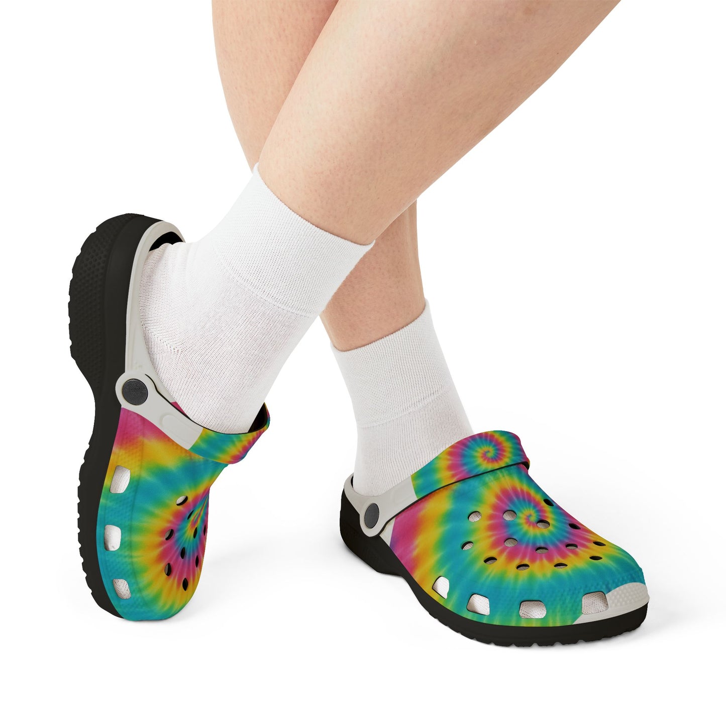Tie-Dye EVA Foam Clogs - Fun, Stylish, Comfortable Casual Footwear for Summer Adventures, Festivals, Beach, Gardening, Daily Wear