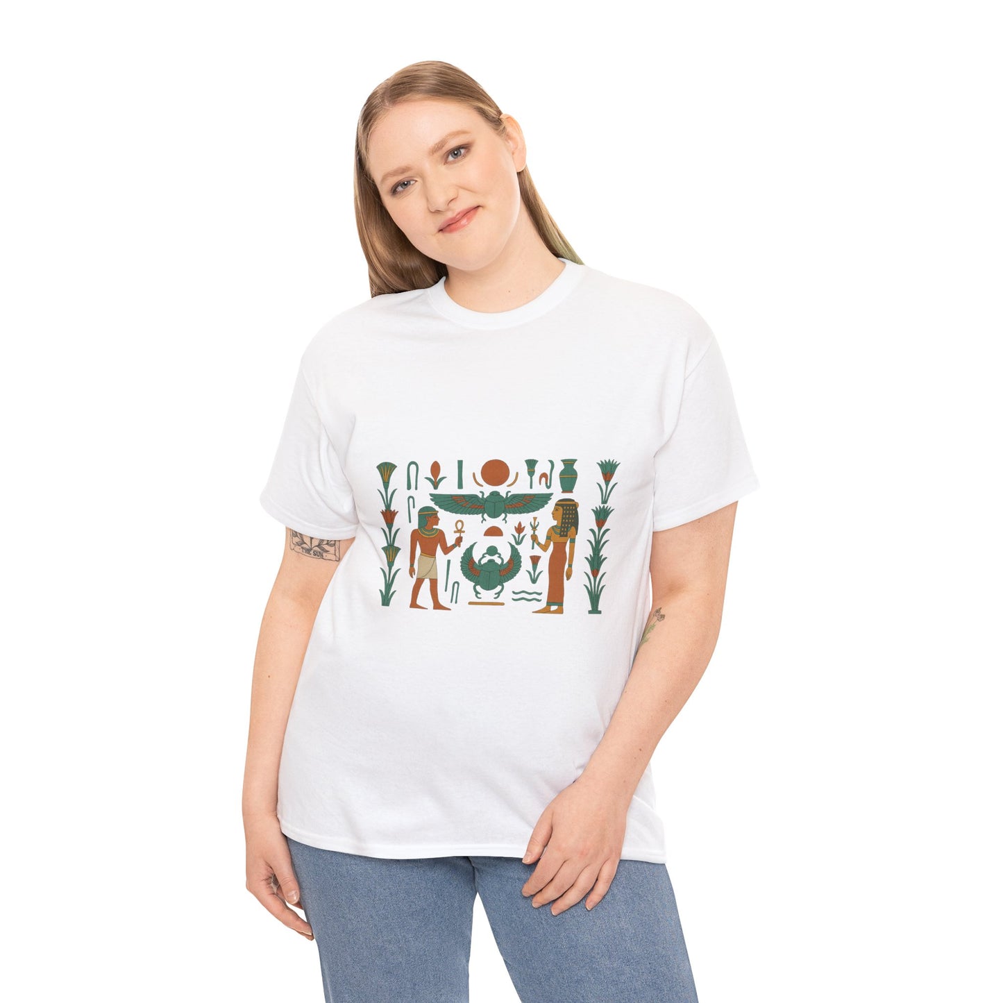 Bohemian Graphic Tee, Unisex Cotton T-Shirt for Every Day, Festival Wear, Gift for Friends, Casual Style, Art Vibe Tee, Egyptian