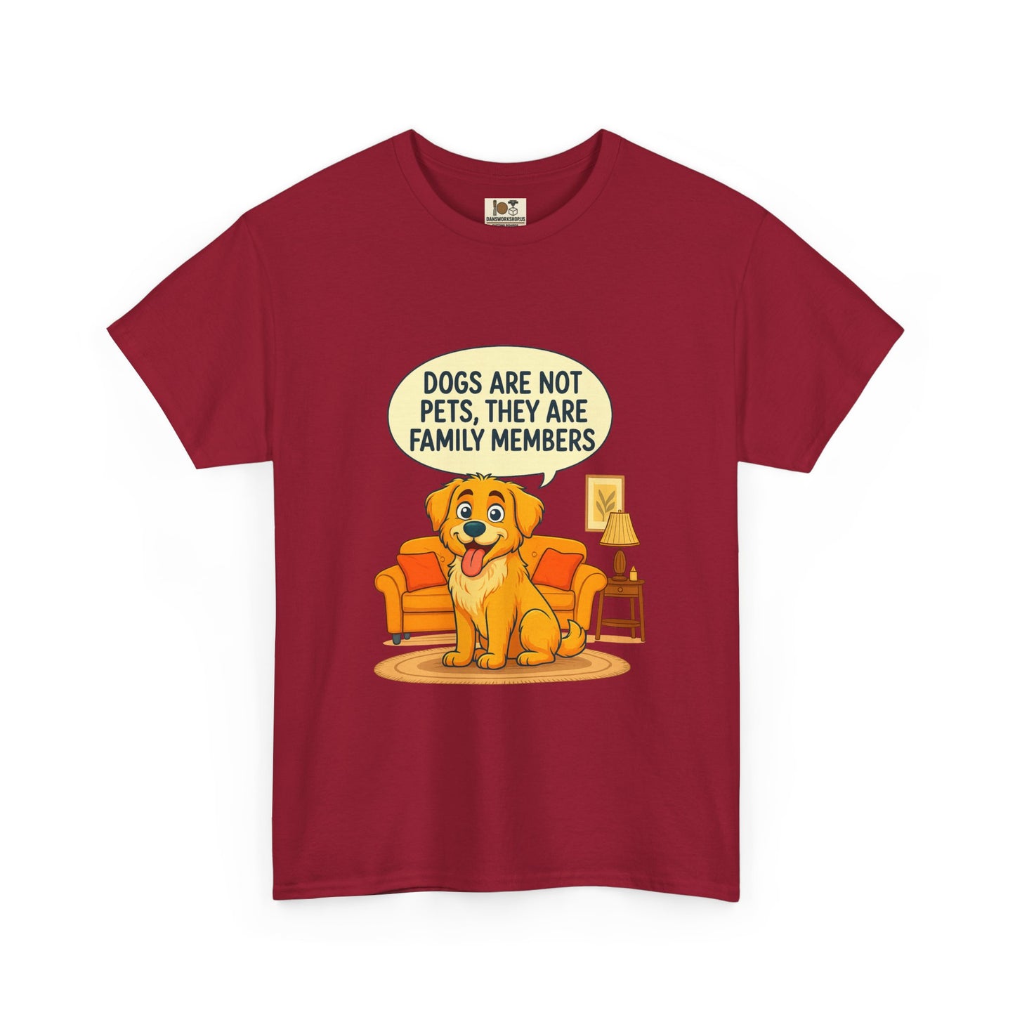 Family Member Dog Tee - Unisex Heavy Cotton Shirt, Pet Lover Gift, Birthday Gift, Casual Wear, Animal Lover Apparel