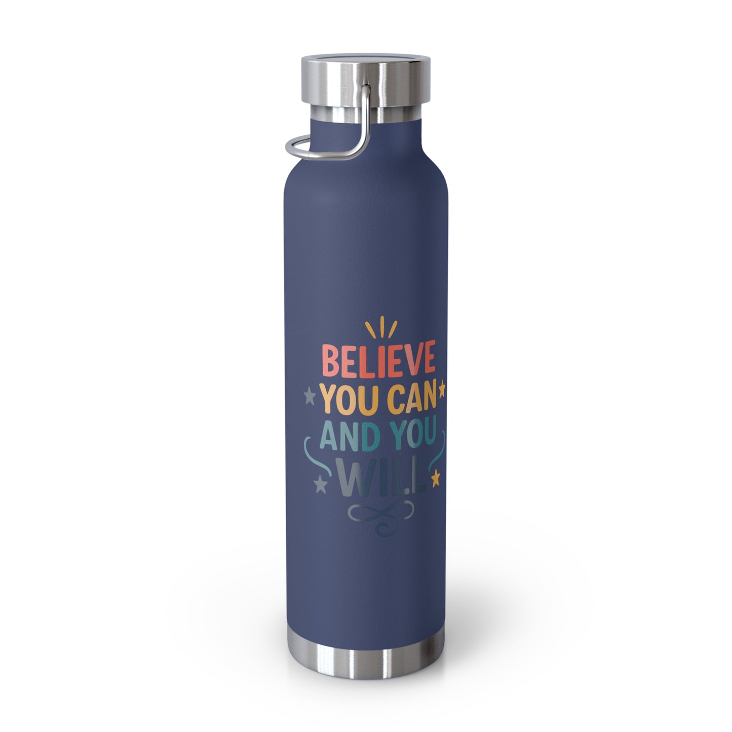 Inspirational Water Bottle, Motivational Travel Mug, Believe You Can Drinkware, Fitness Gifts, Personal Affirmation Bottle