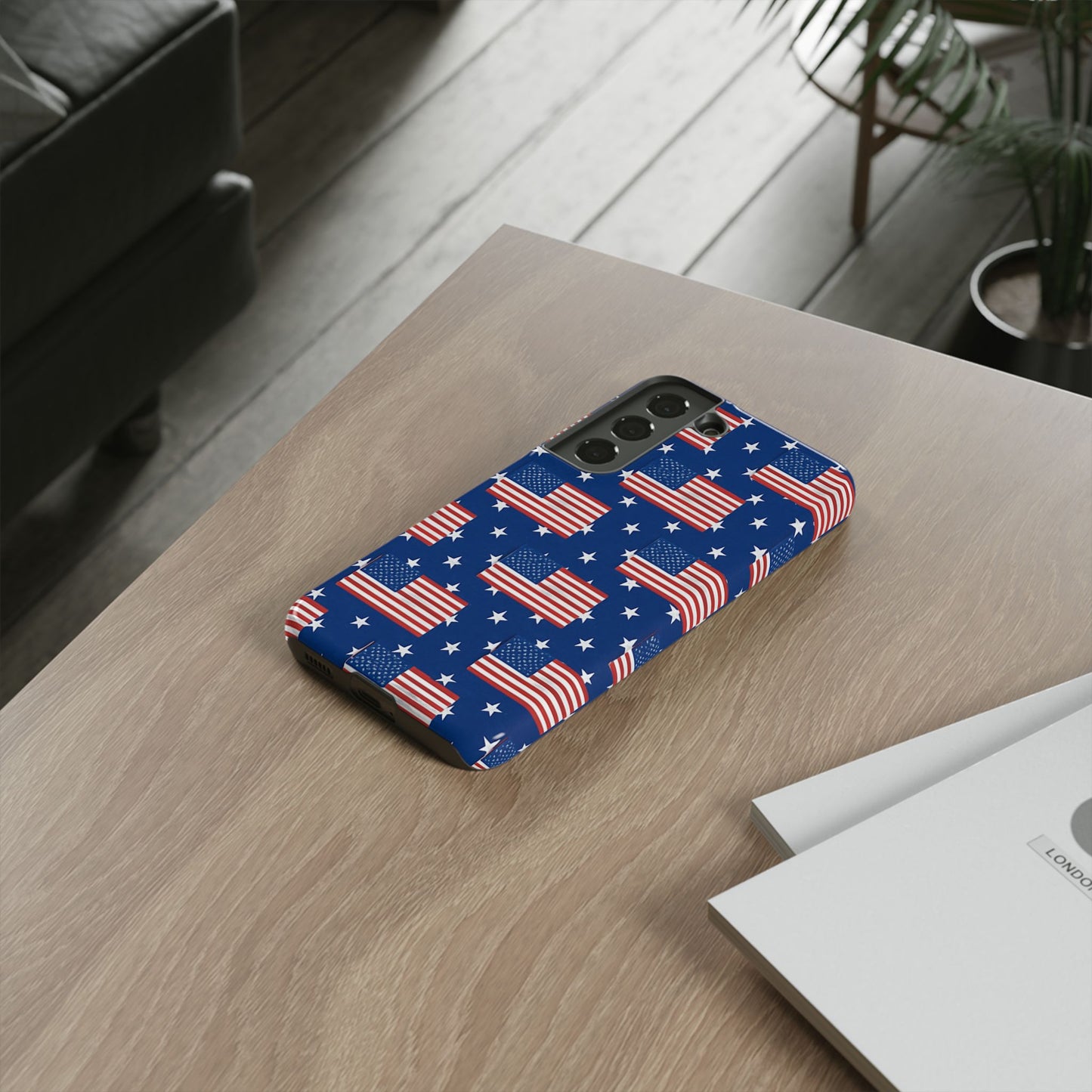 Patriotic Phone Case, Independence Day Accessories, American Flag Design, Star-Spangled Cover, Summer BBQ Gift