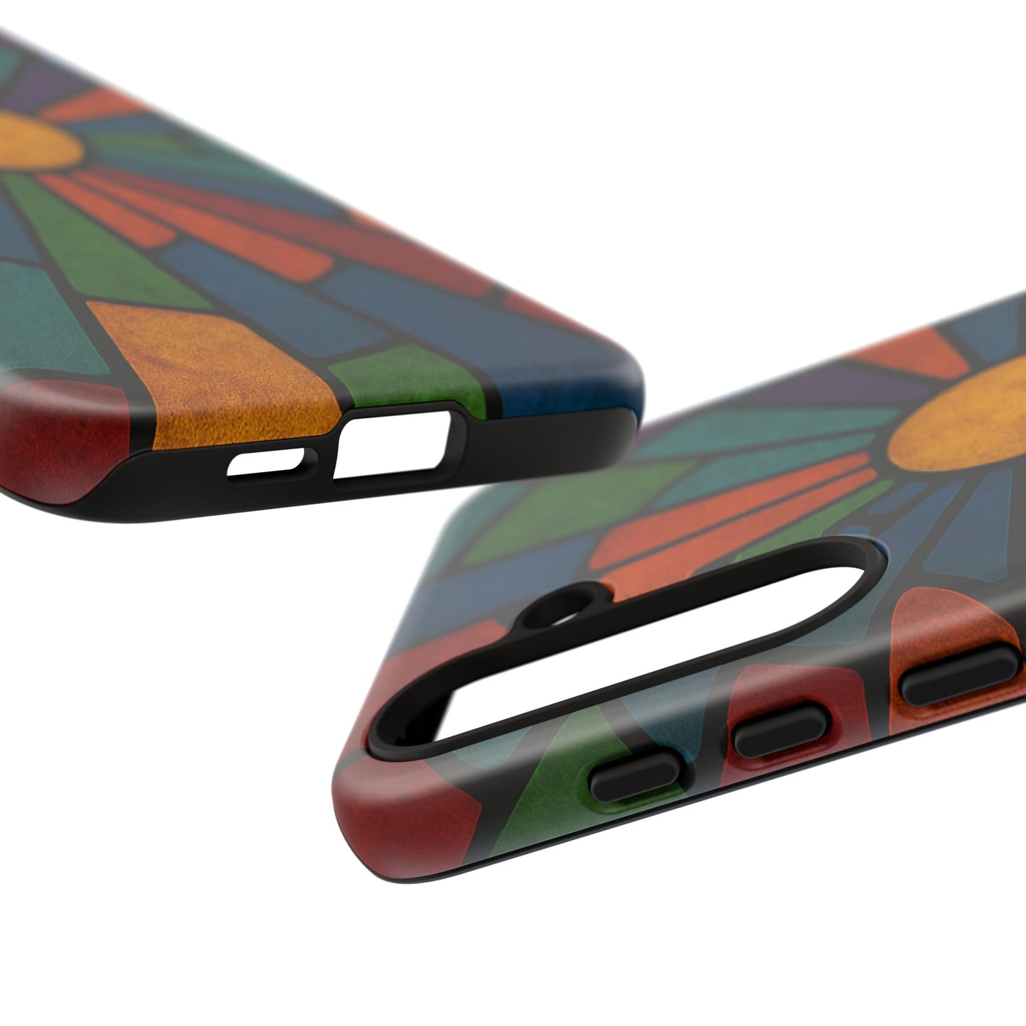 Colorful Stained Glass Phone Case, Tough Cases, Artistic Phone Cover, Vibrant Mobile Accessory, Unique Gift for Art Lovers