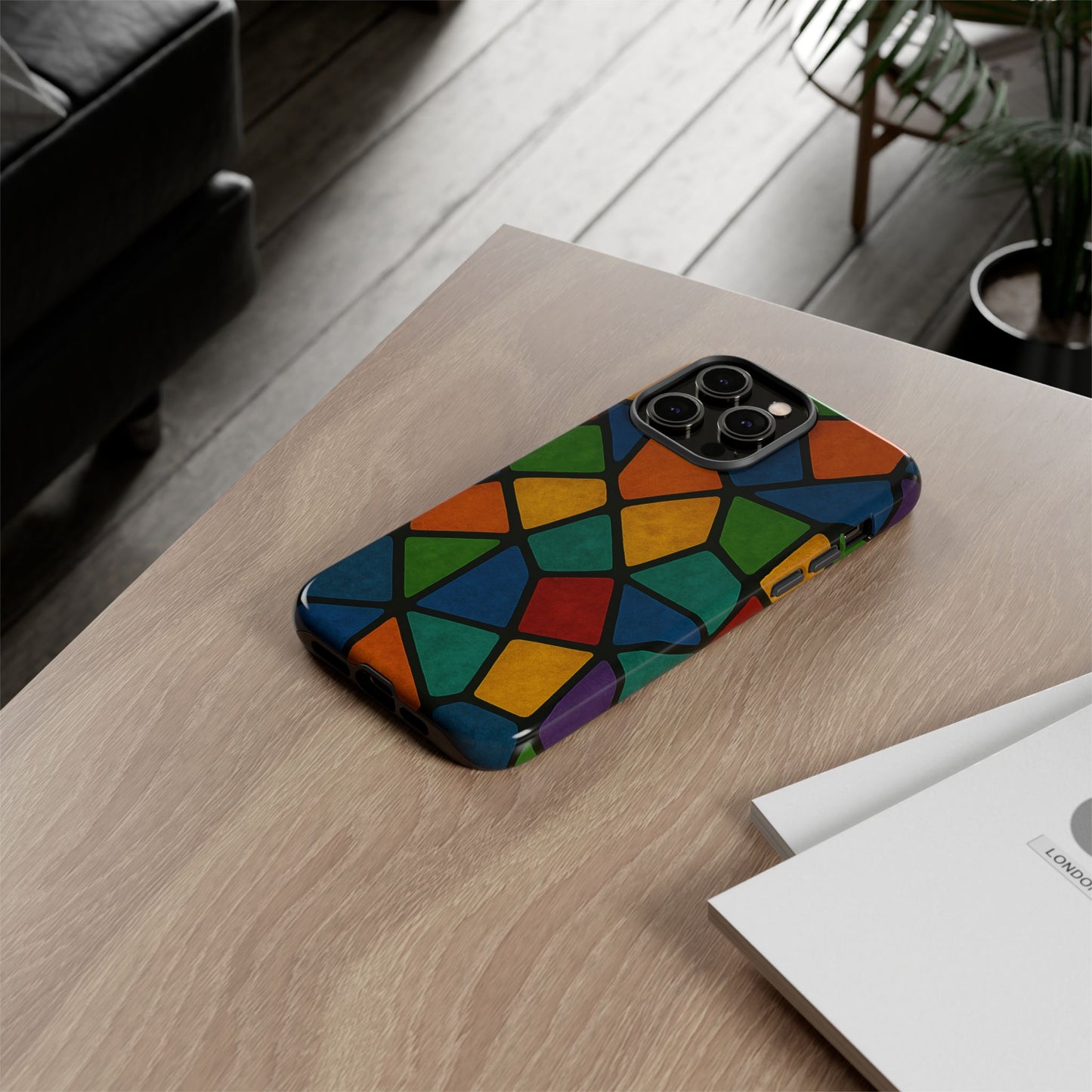 Colorful Mosaic Phone Case, Tough Cell Phone Cover, Vibrant Smartphone Protector, Unique Gift for Weddings, Birthday, Holidays