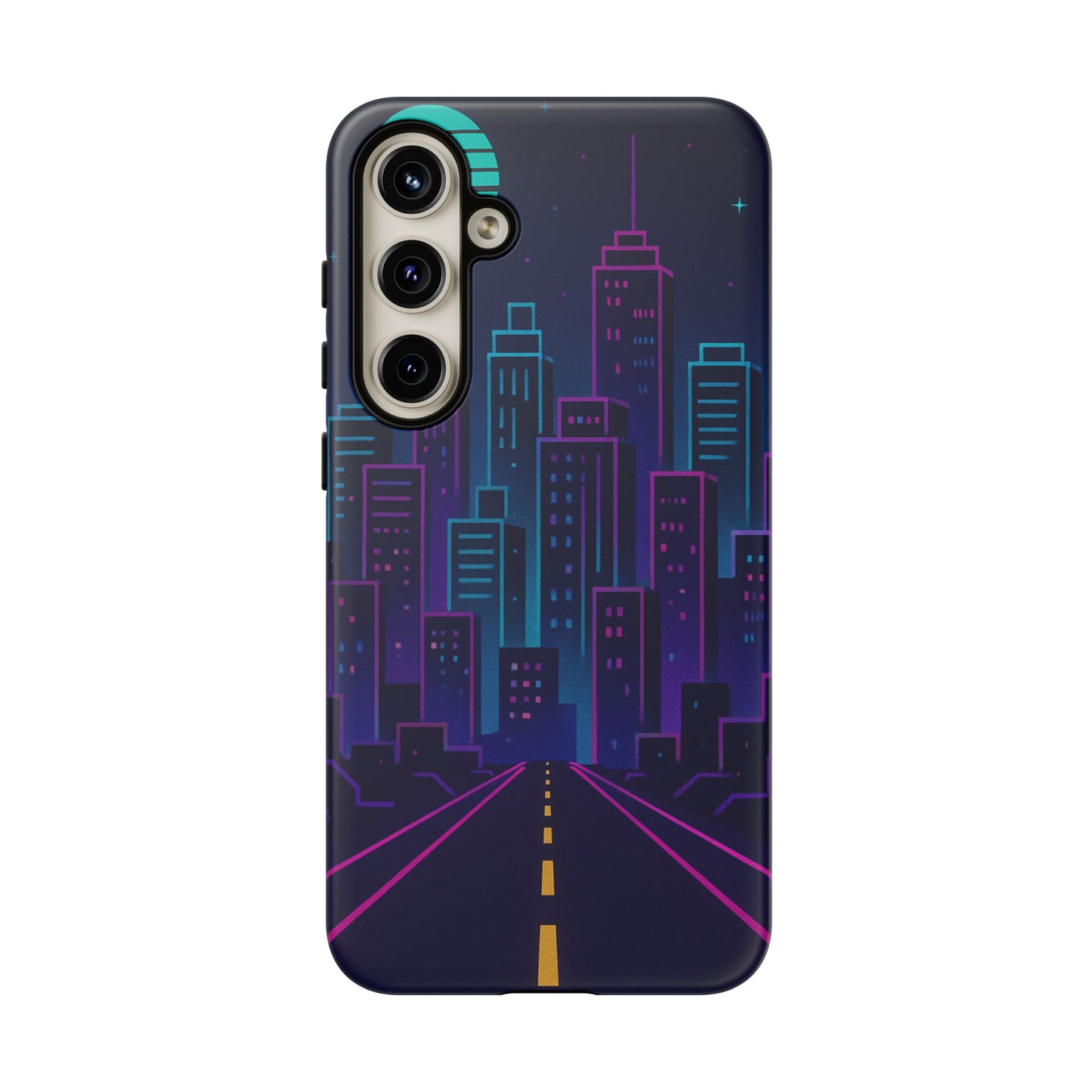 Cityscape Phone Case, Tough Cases, Urban Style, Nighttime Vibe, Phone Cover, Gift for City Lovers, Modern Design