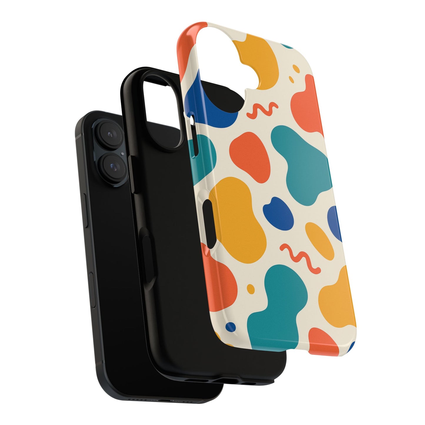 Colorful Phone Case with Abstract Design, Stylish Phone Cover, Trendy Tech Accessory for Her, Unique Gift Idea, Fun Patterned Case