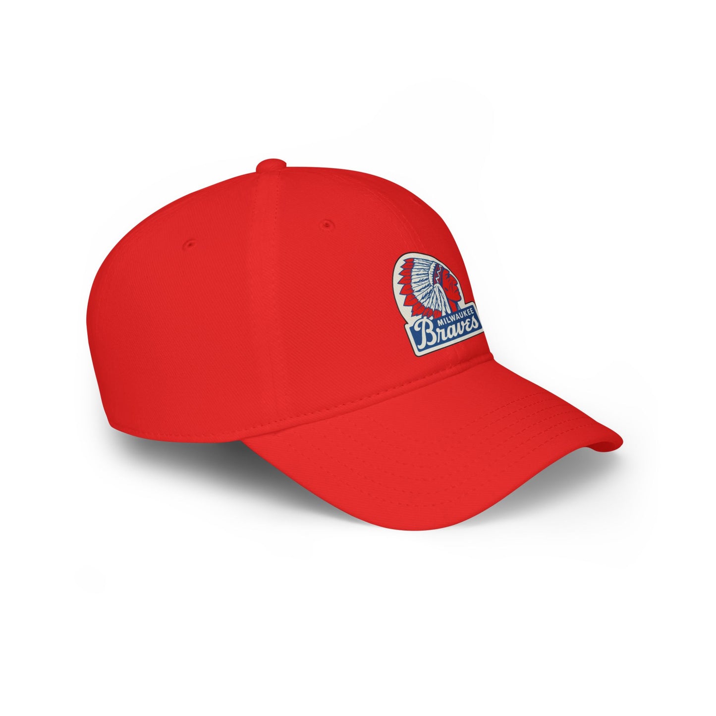 Vintage Milwaukee Braves Baseball Cap, Low Profile Hat, Sports Fan Gift, Casual Wear, Team Apparel, Red Cap