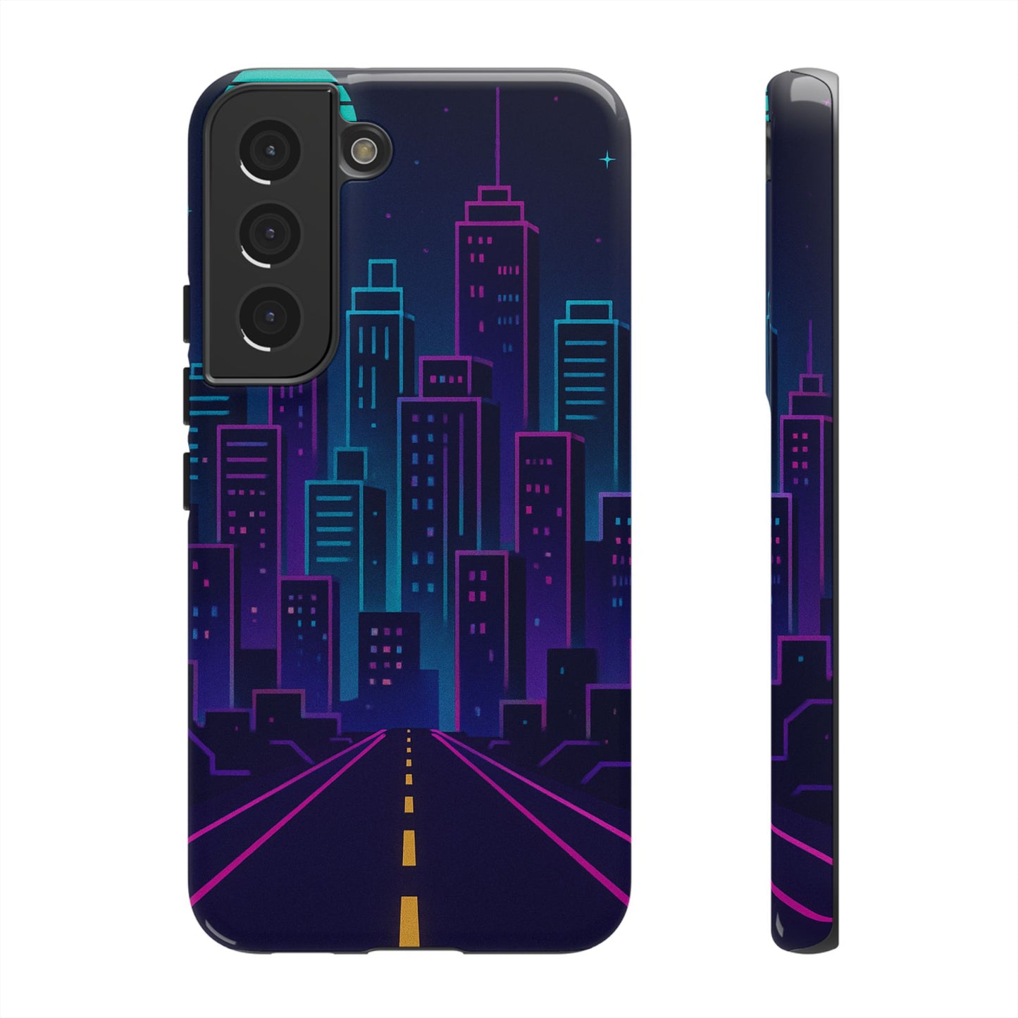 Cityscape Phone Case, Tough Cases, Urban Style, Nighttime Vibe, Phone Cover, Gift for City Lovers, Modern Design