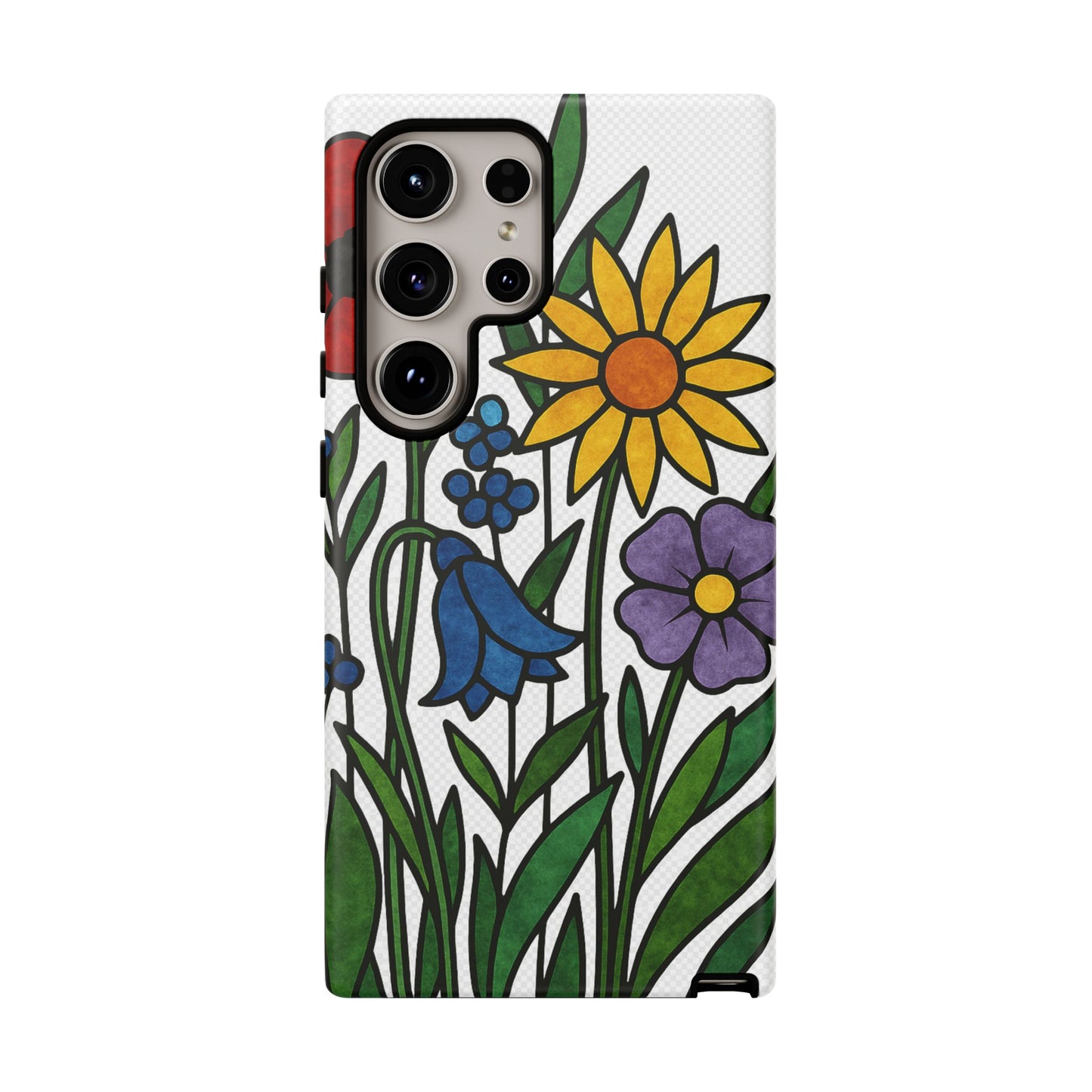 Floral Phone Case, Vibrant Flower Design, Tough Protection, Gift for Nature Lovers, Spring Decor