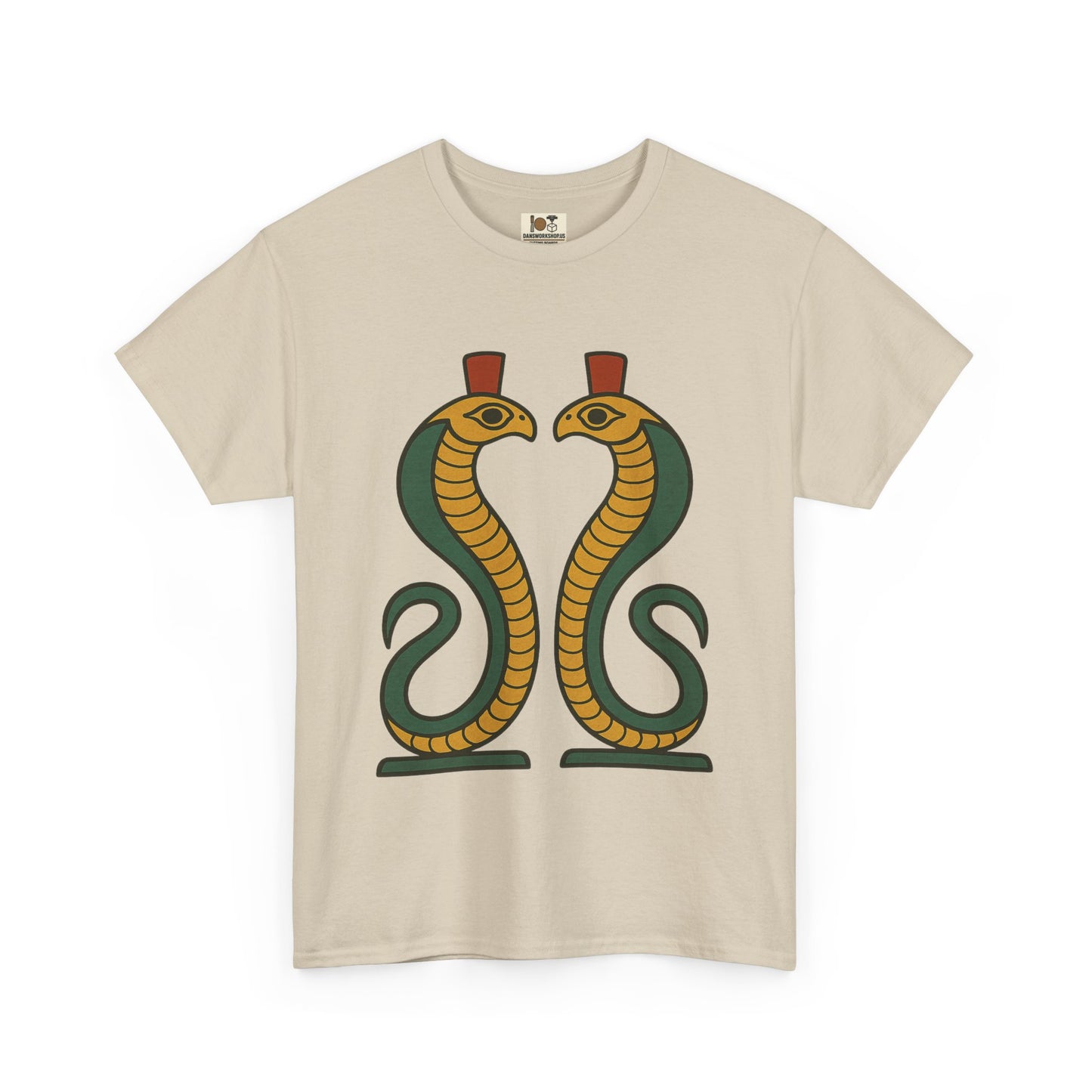 Cobra Graphic Tee - Unisex Heavy Cotton T-Shirt, Vintage Snake T-Shirt, Cool Graphic Tee, Animal Lover Gift, Summer Casual Wear, Egyptian