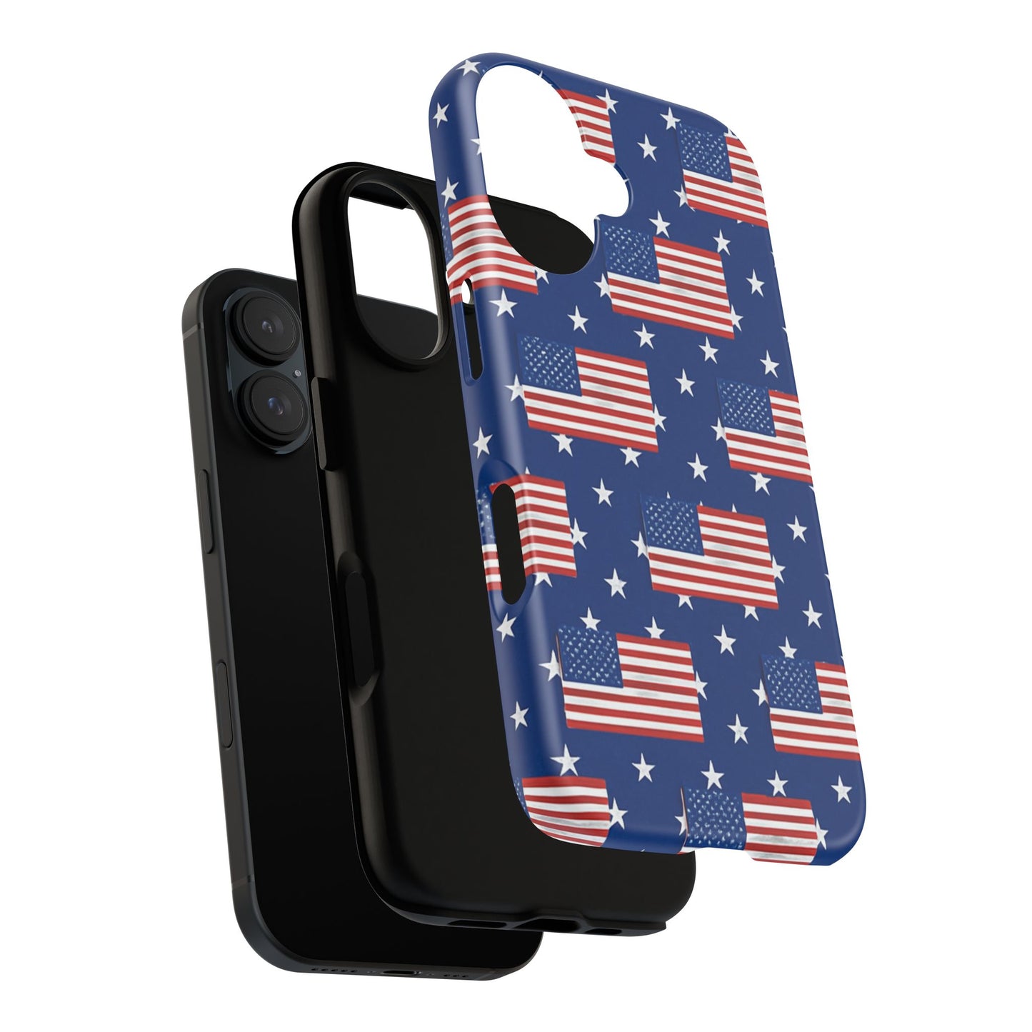 Patriotic Phone Case, Independence Day Accessories, American Flag Design, Star-Spangled Cover, Summer BBQ Gift