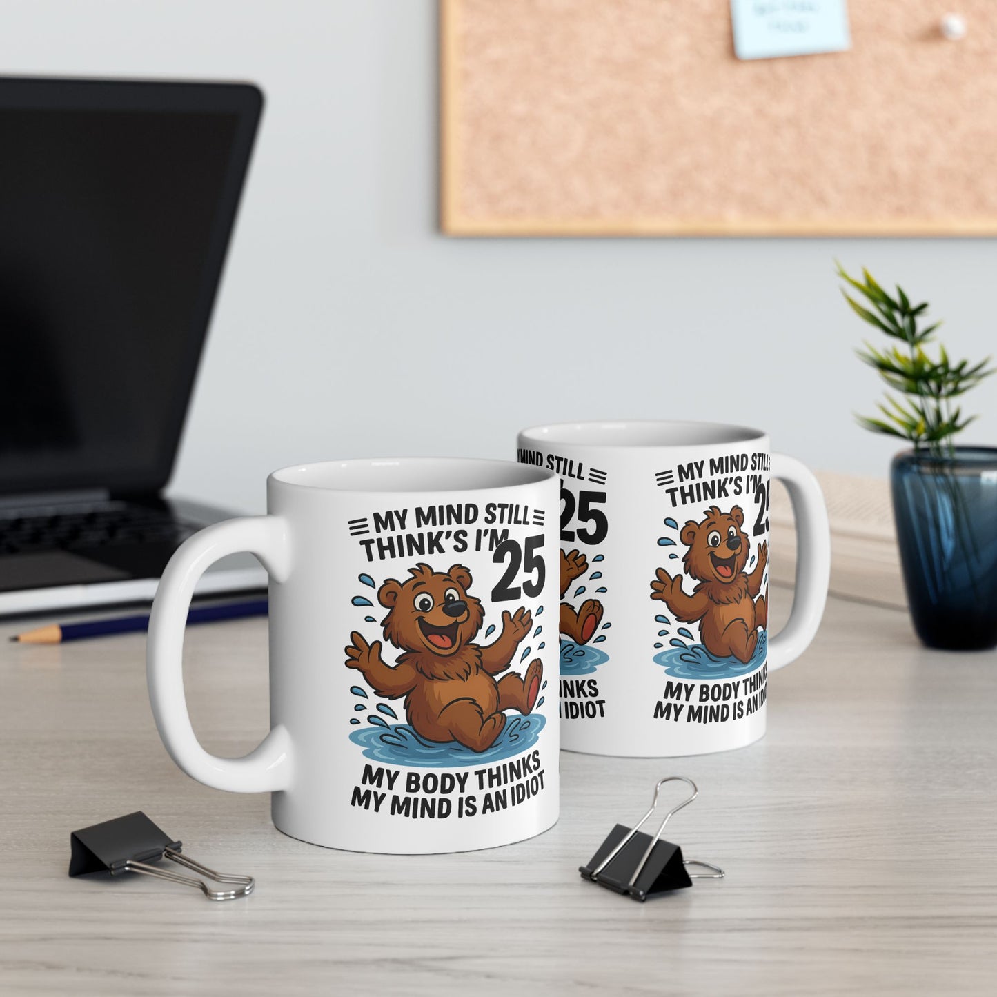 Funny Bear Ceramic Mug - Perfect Gift for Birthdays, Humor Lovers, Coffee Lovers, Friends, Funny Gift