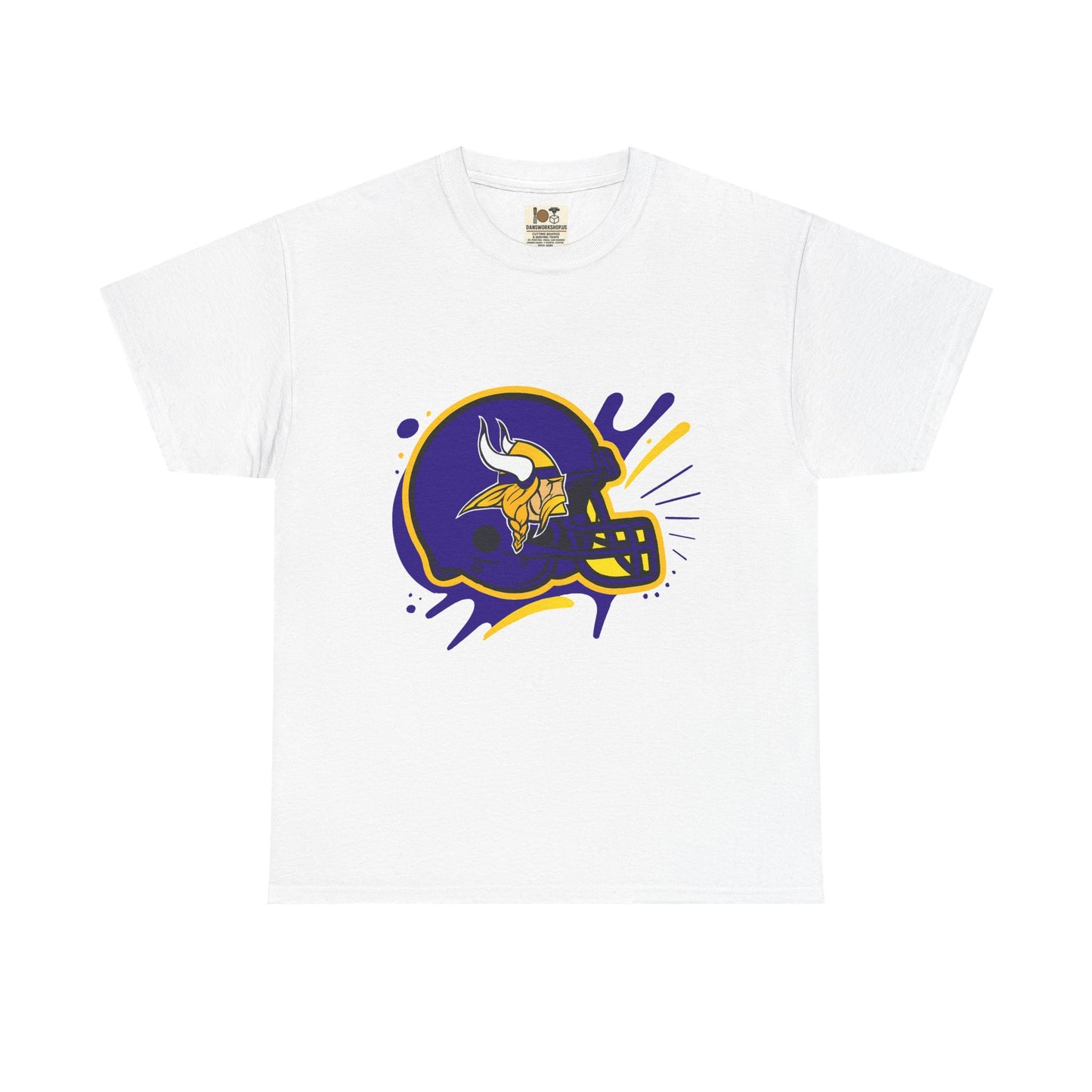Viking Football Tee, Sports Fan Shirt, Unisex Heavy Cotton Tee, Game Day Apparel, Team Spirit T-Shirt, Casual Wear