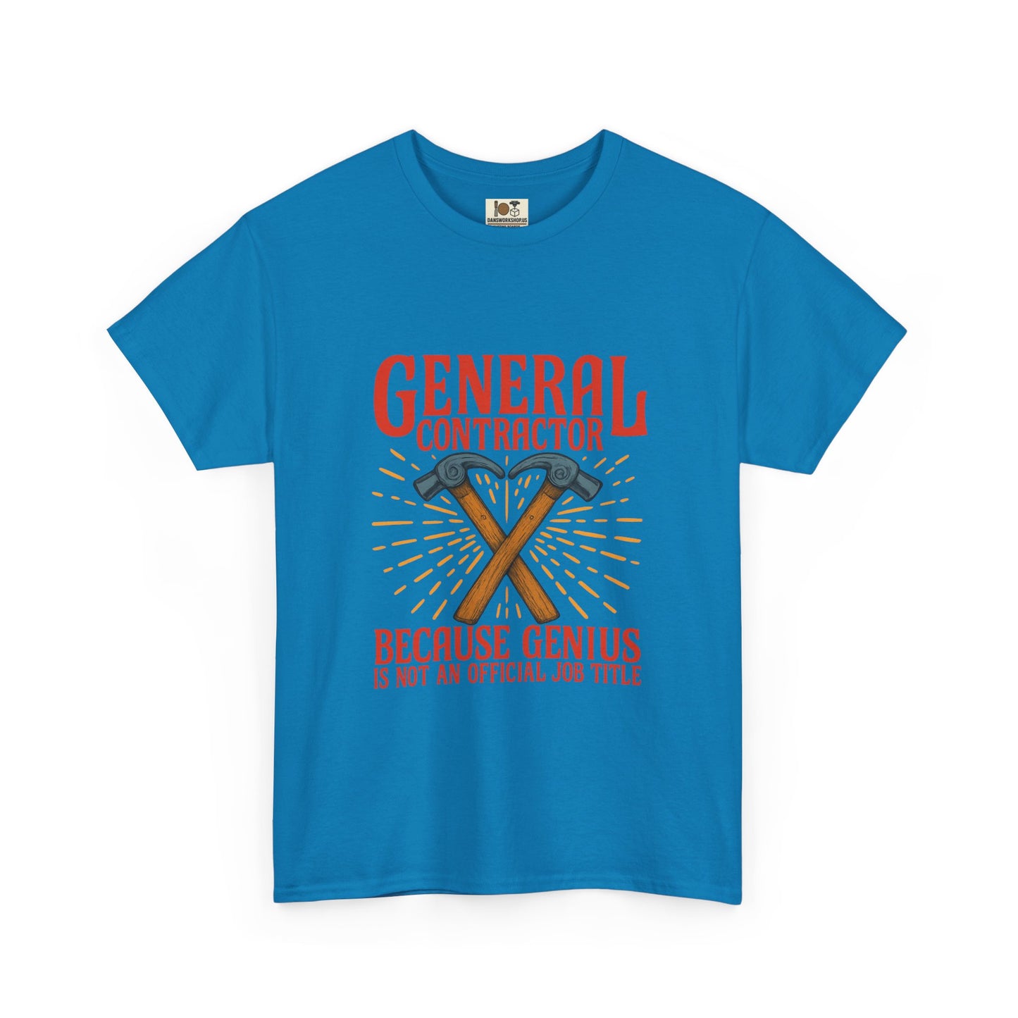 General Contractor Unisex Heavy Cotton Tee, Funny Construction Shirt, Gift for Builders, Workwear Tee, Casual Everyday Wear