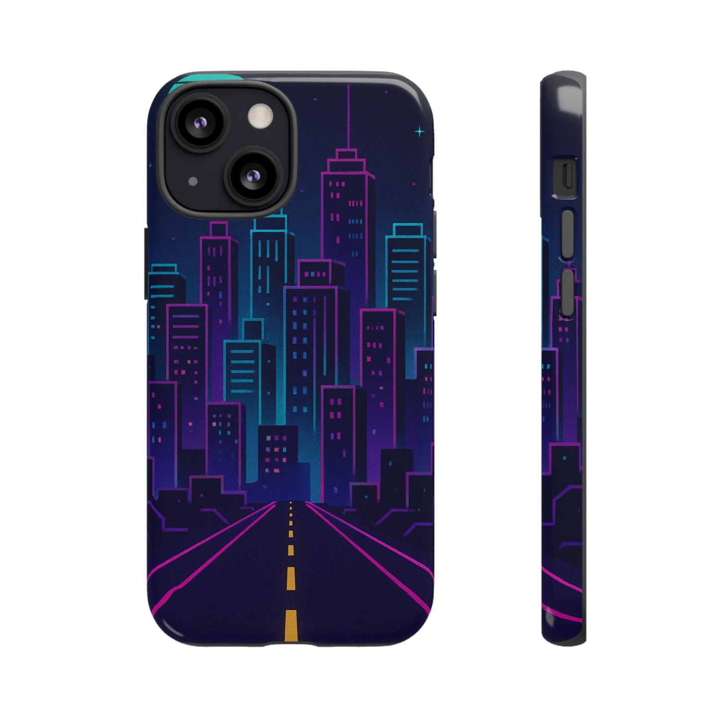 Cityscape Phone Case, Tough Cases, Urban Style, Nighttime Vibe, Phone Cover, Gift for City Lovers, Modern Design