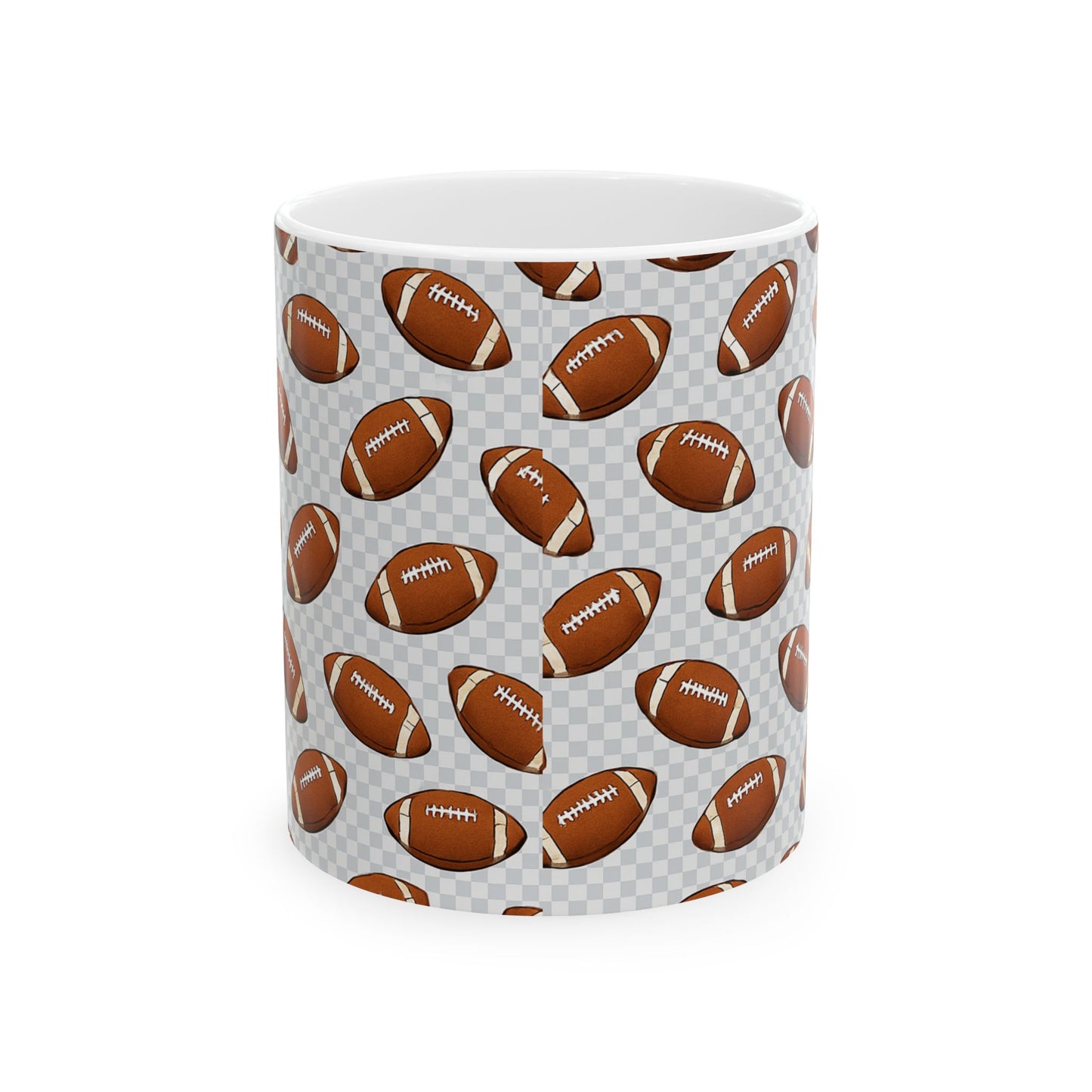 Football-Themed Ceramic Mug for Fans, Great for Game Days, Gifts for Football Lovers, Sports Enthusiasts, Tailgate Parties, 11oz or 15oz